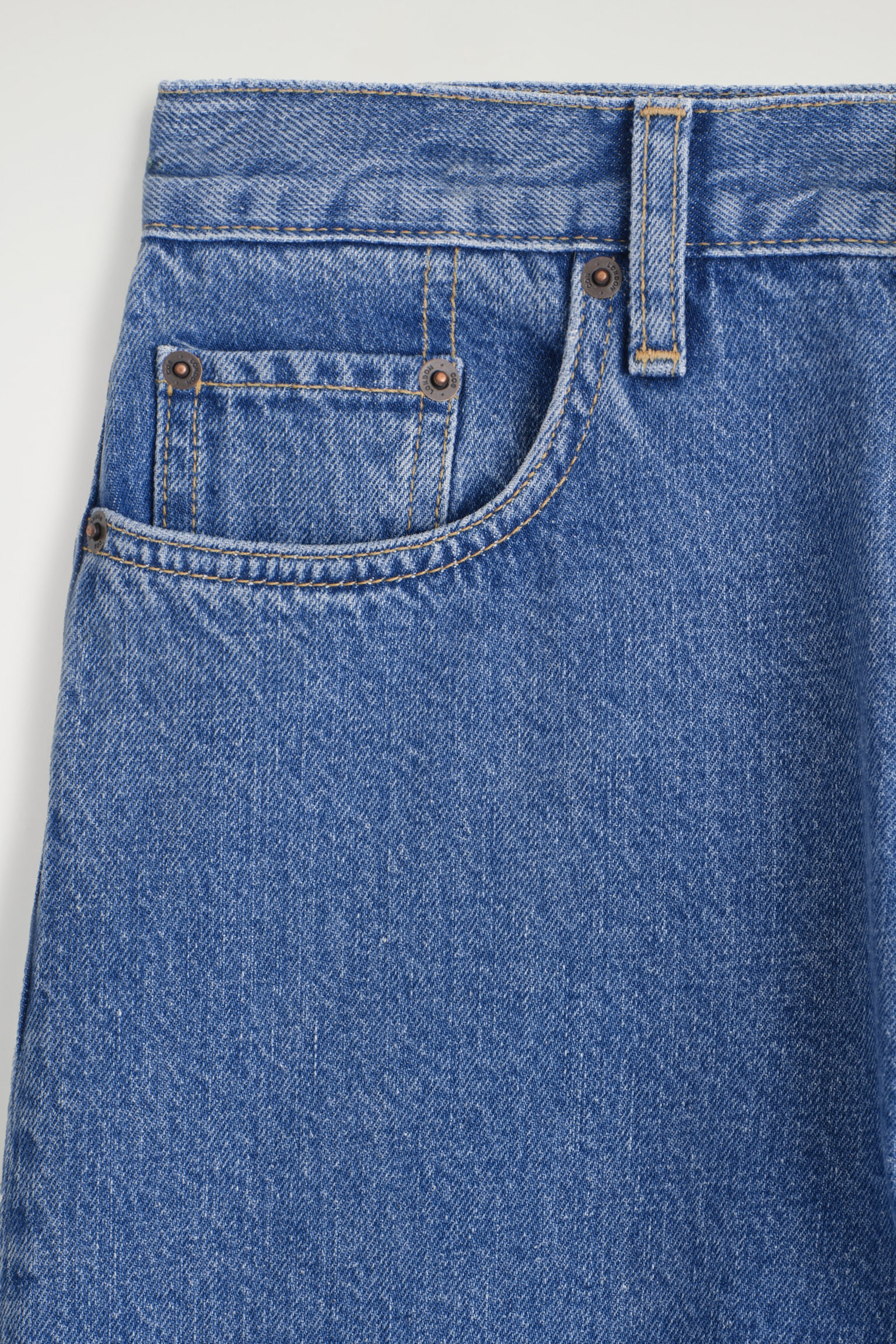 BAY JEANS MIT BARREL-BEIN - Blau/HELLROSA/BRAUN - 5