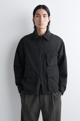 PADDED NYLON UTILITY JACKET — BLACK 5
