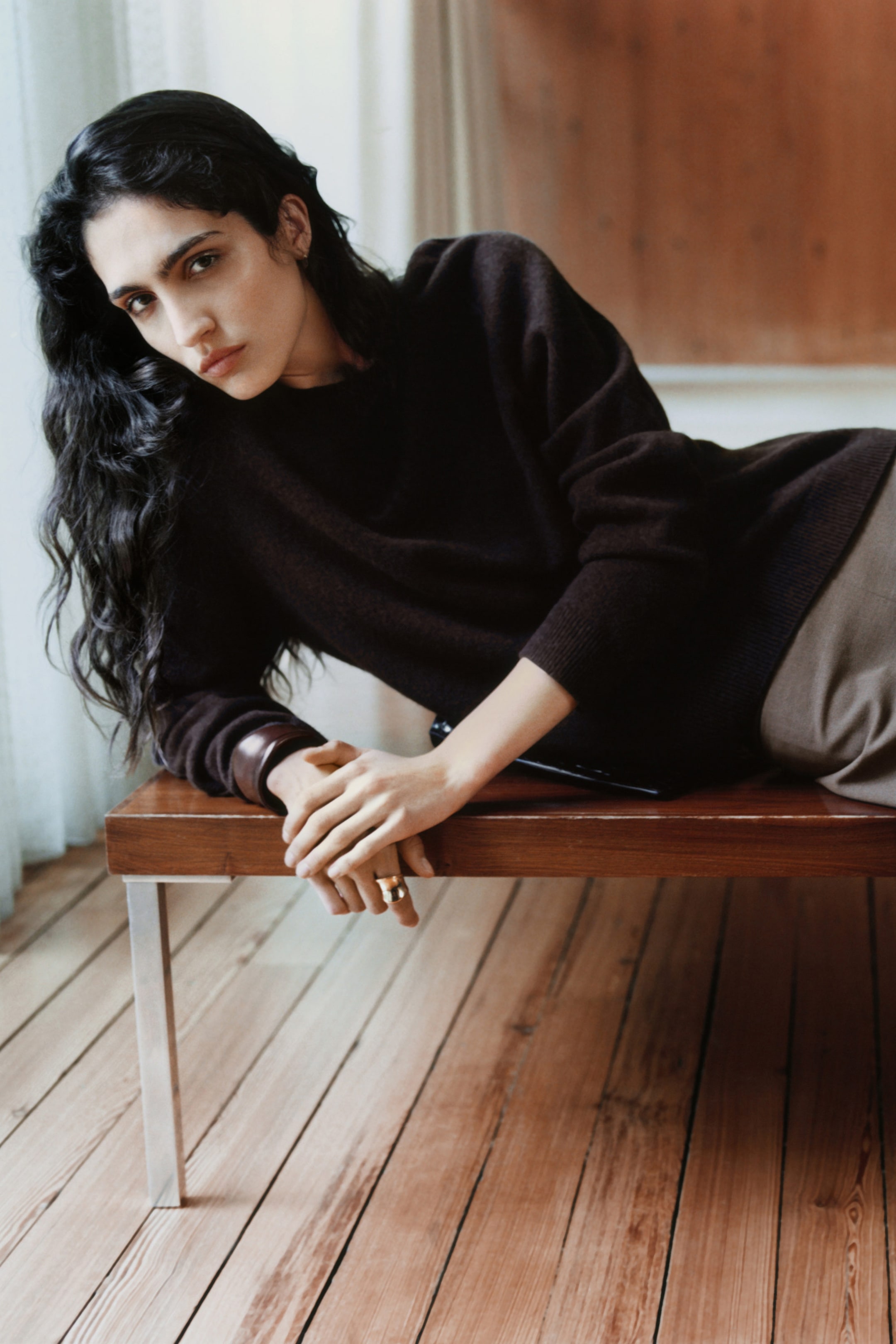 PULL À COL ROND EN CACHEMIRE