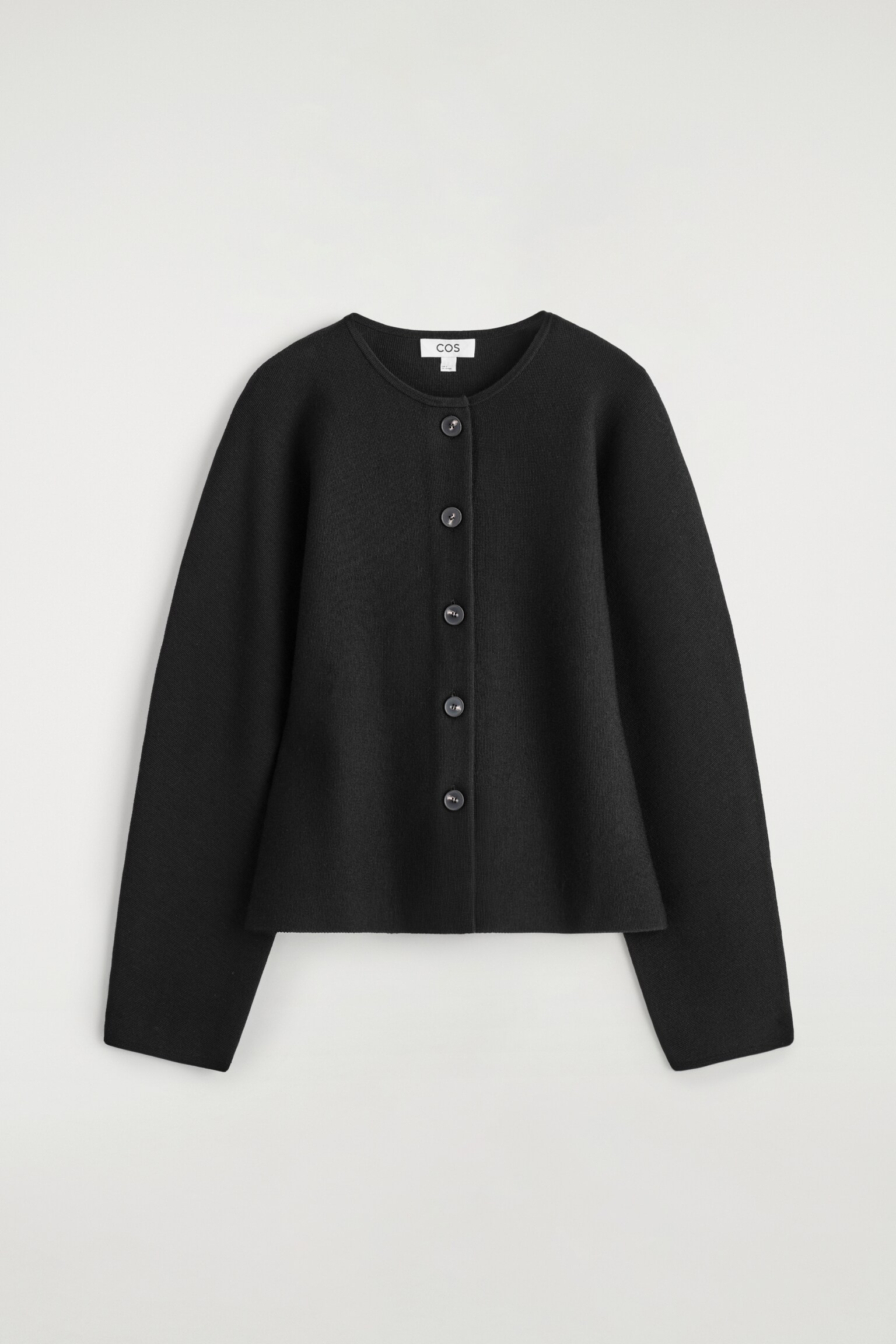 CARDIGAN EN LAINE SCULPTÉE - NOIR - 2
