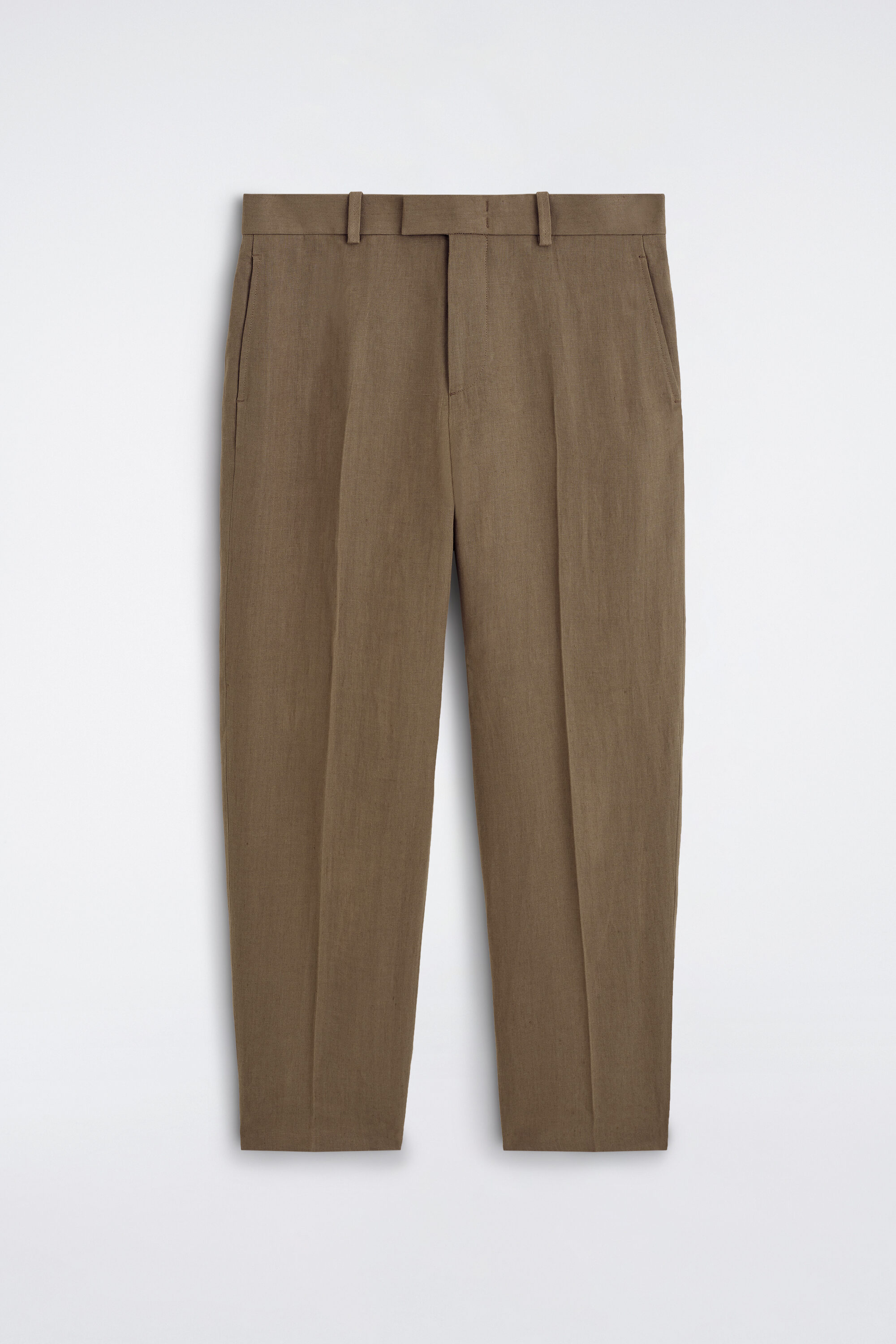 LINEN RELAXED-FIT TAPERED PANTS - thumbnail 6