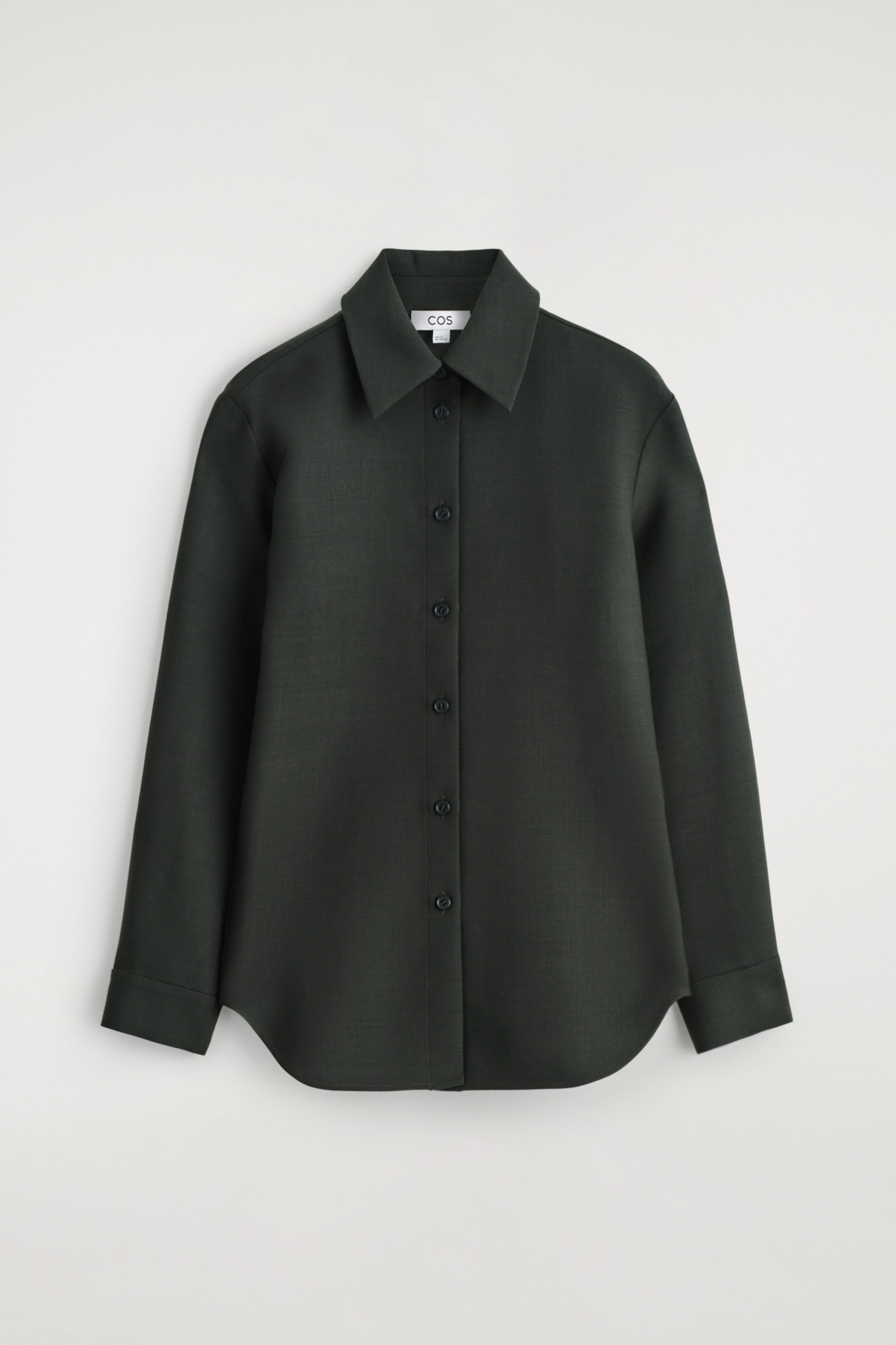 『TEN WOOL SHIRT XL』 WOOL SHIRT - DARK GREEN | COS US