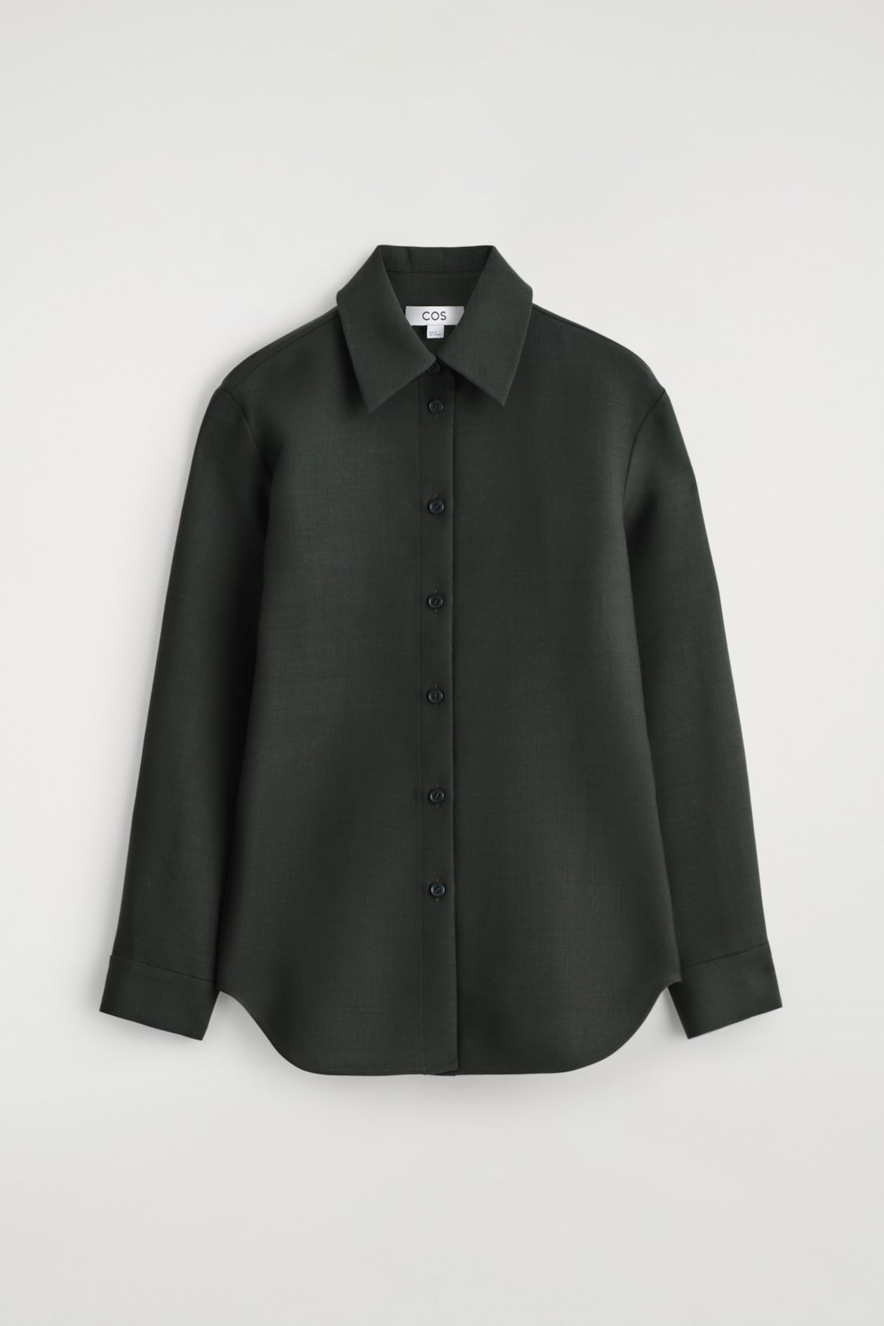 WOOL SHIRT — DARK GREEN