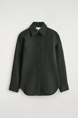 WOOL SHIRT — DARK GREEN 2