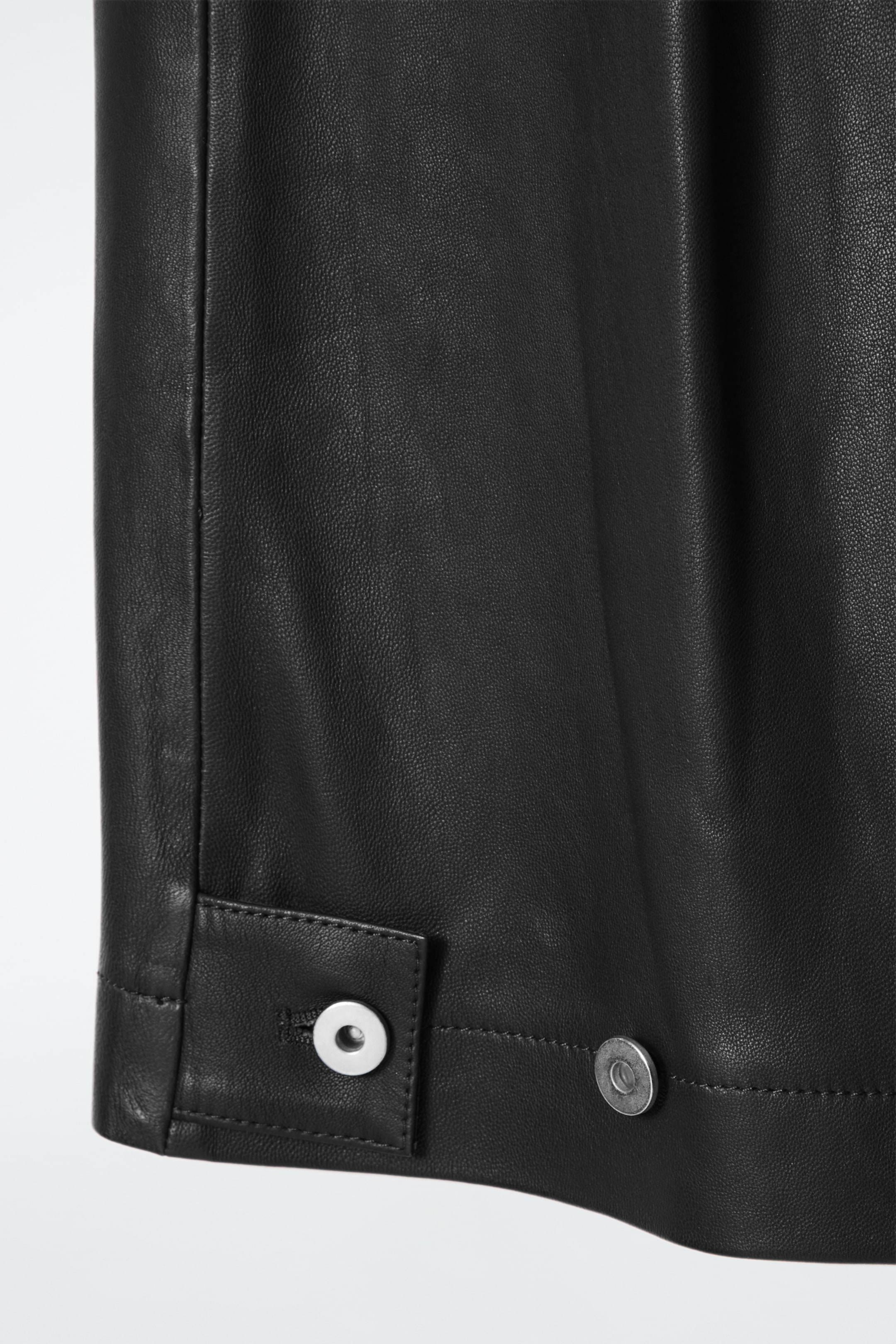 View larger image: LEATHER BARREL-LEG UTILITY TROUSERS - BLACK - Ladies | H&M GB 2
