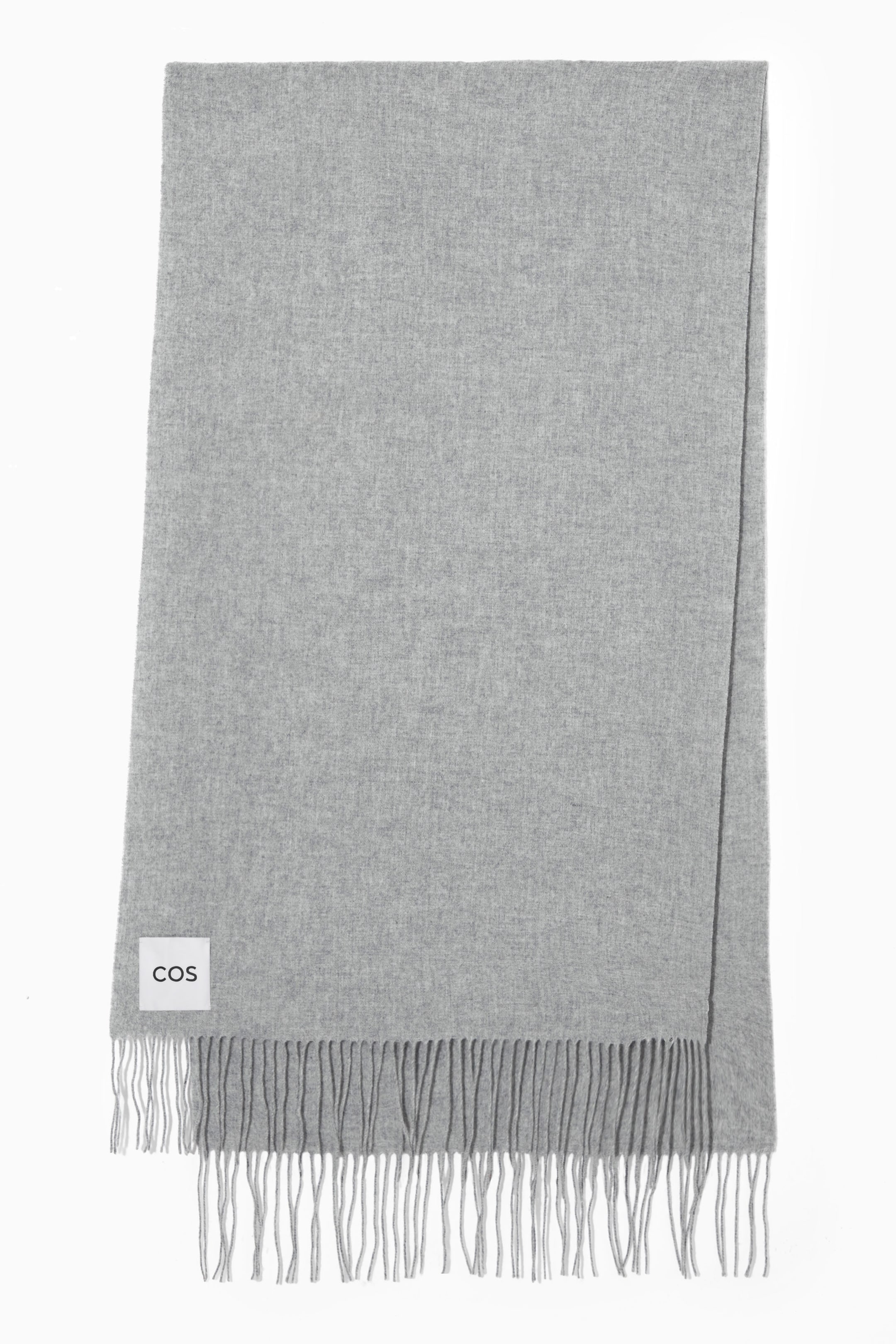 FRINGED PURE WOOL SCARF