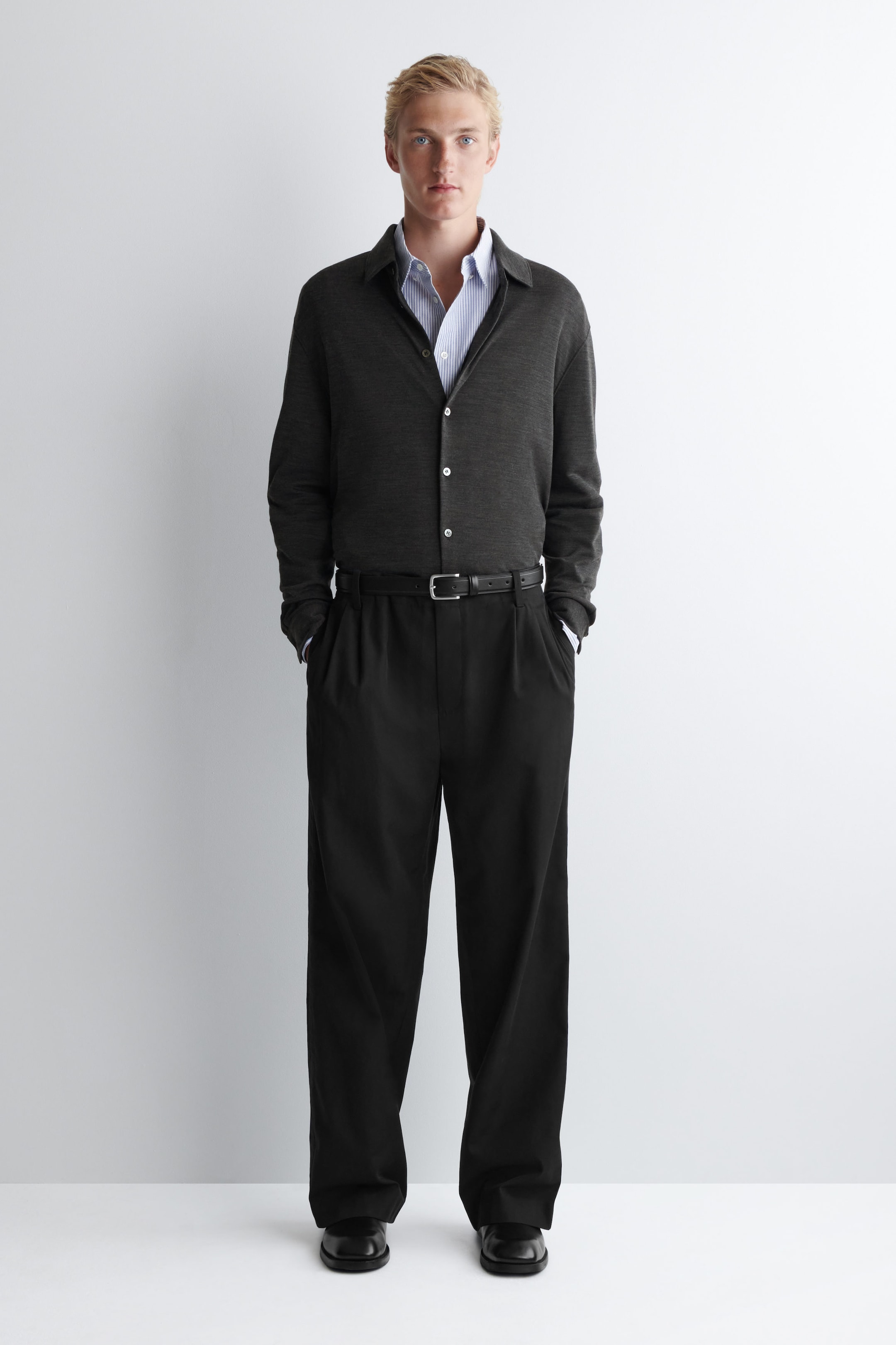 WOOL-BLEND JERSEY SHIRT