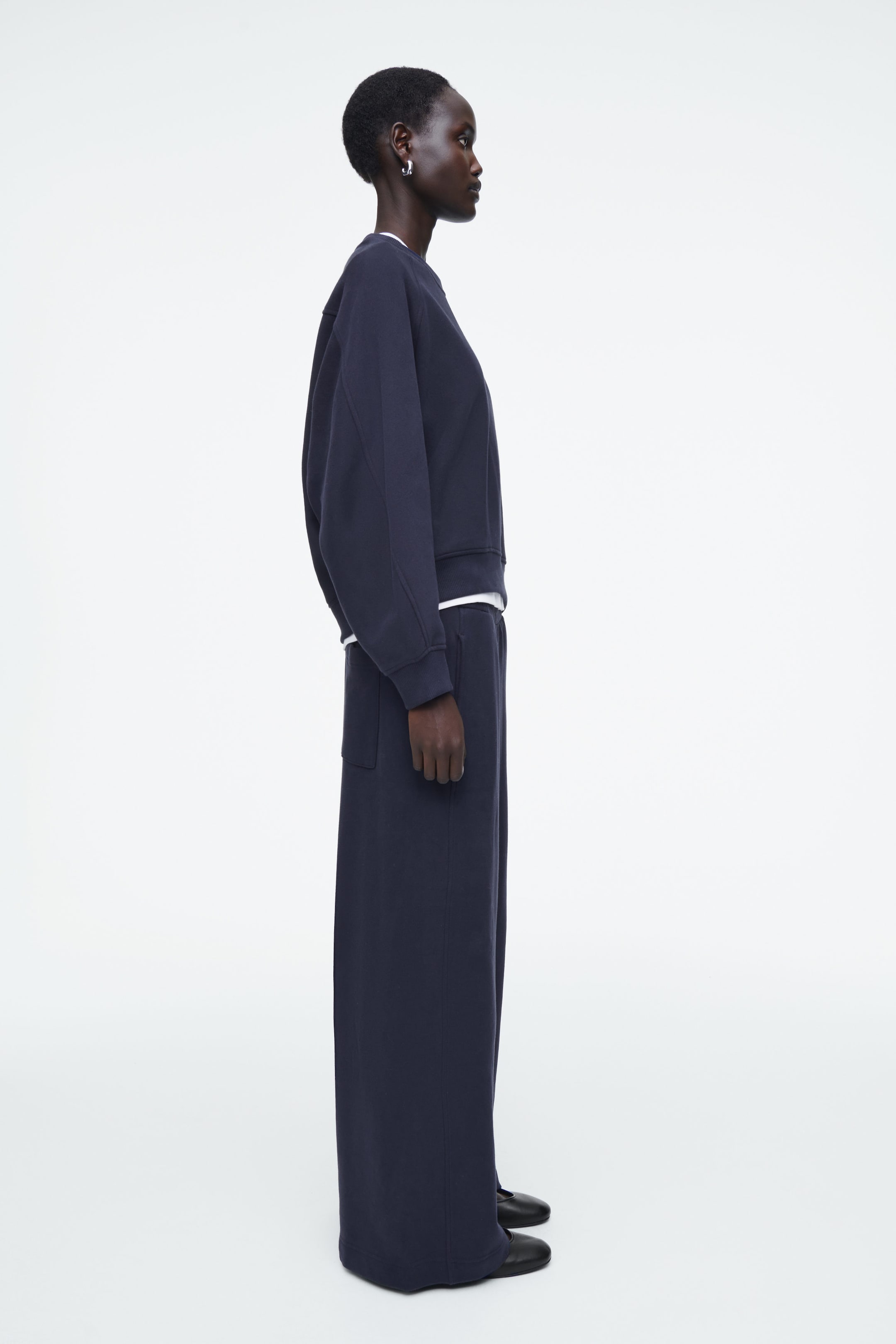 ROUNDED COTTON-JERSEY SWEATSHIRT