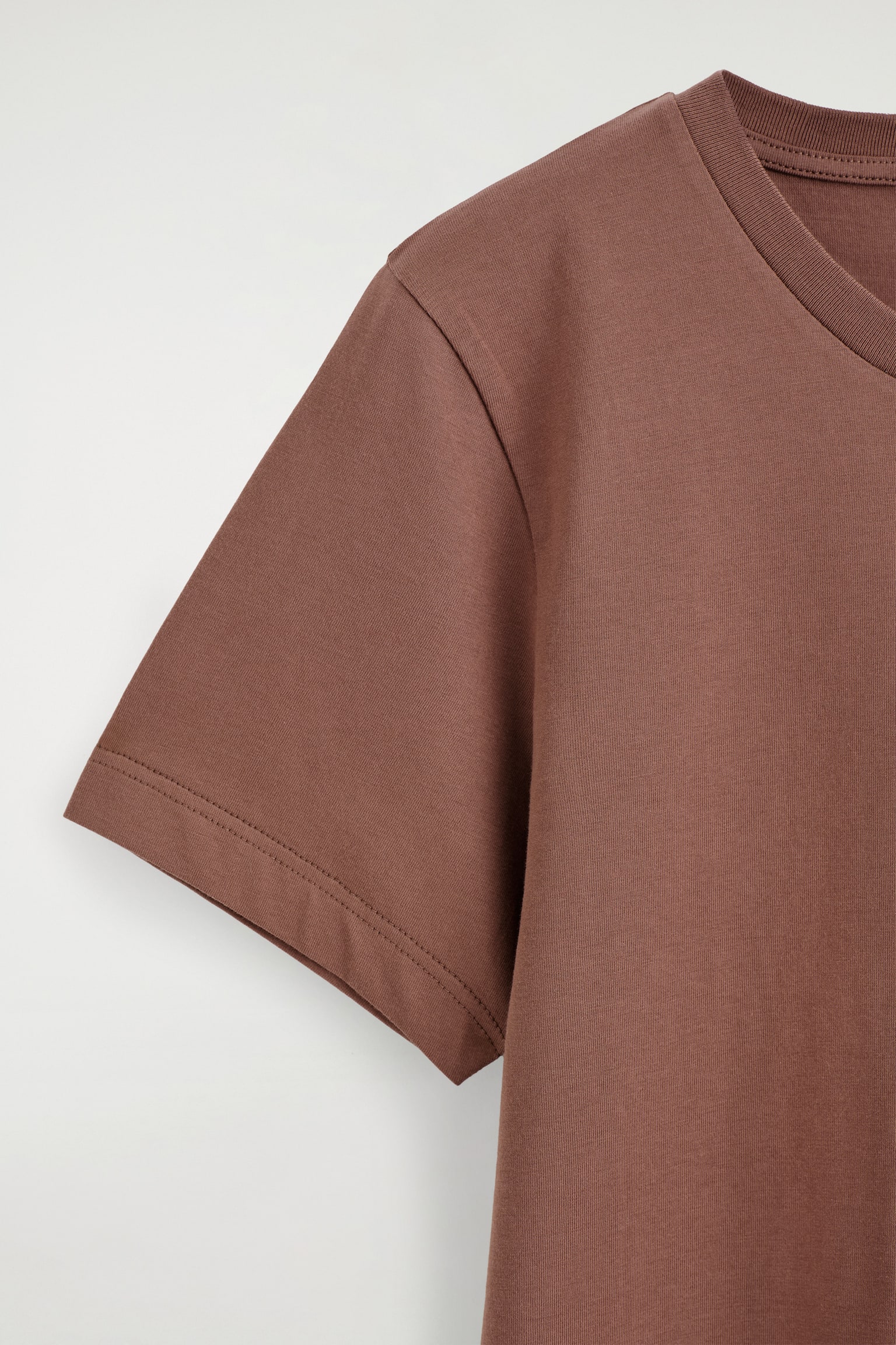 BAUMWOLL-T-SHIRT MIT RUNDHALSAUSSCHNITT-BRAUN - 5