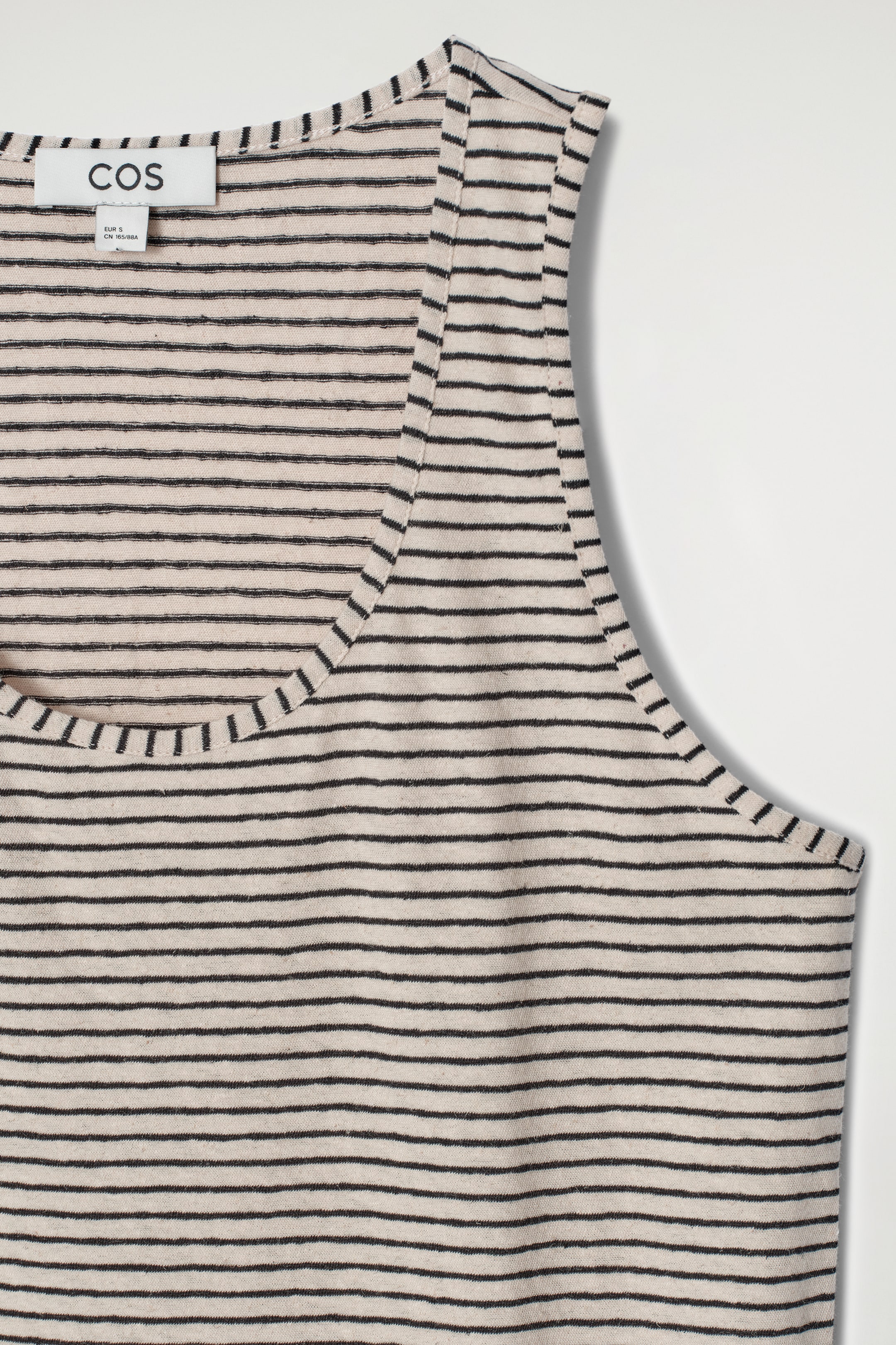 Visa större bild: LINNE I BOMULL OCH LIN - SVART / GRÄDDVIT / RANDIG - DAM | H&M SE 6