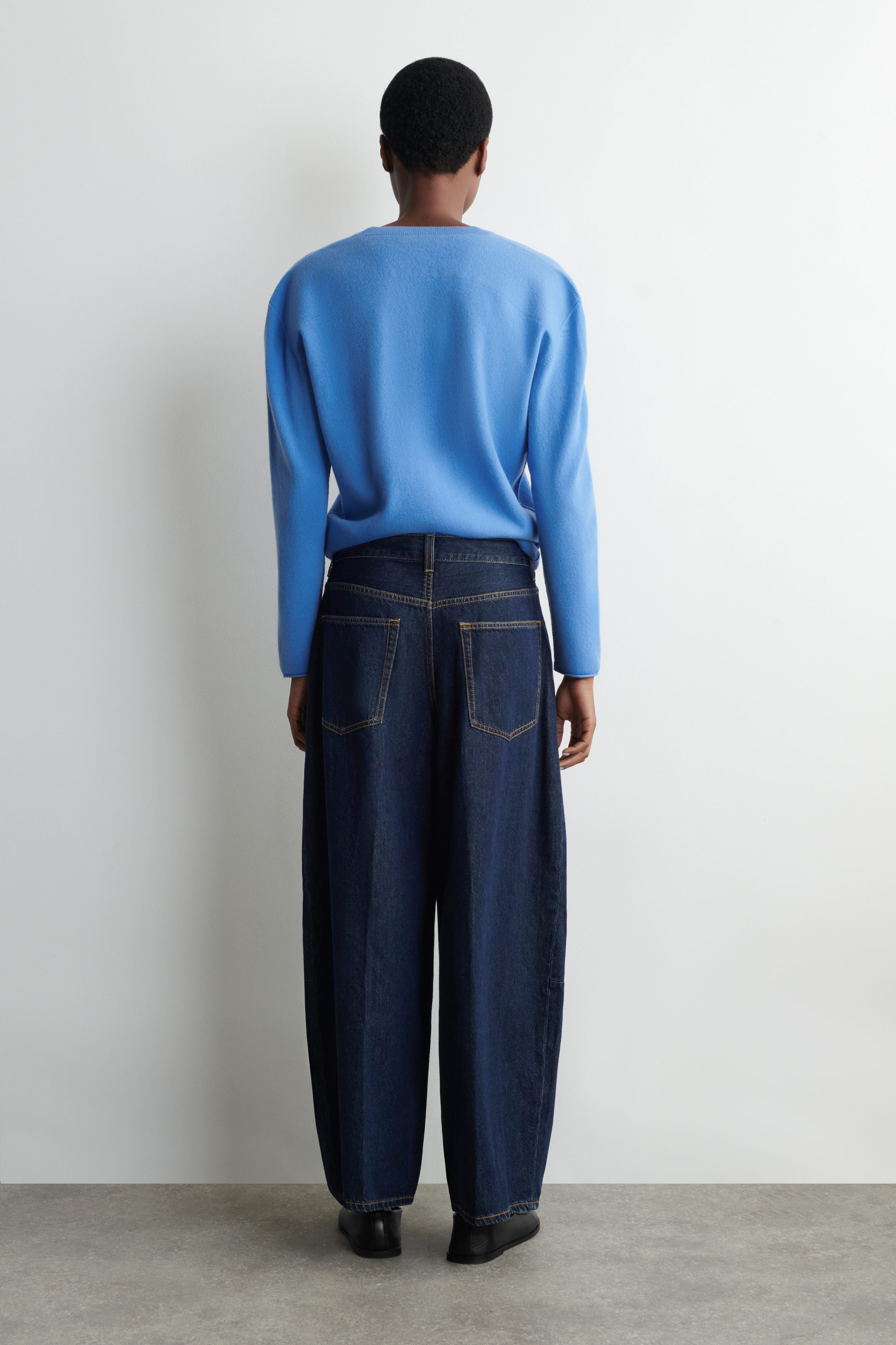 TWINE BARREL-LEG JEANS - DARK BLUE | COS US