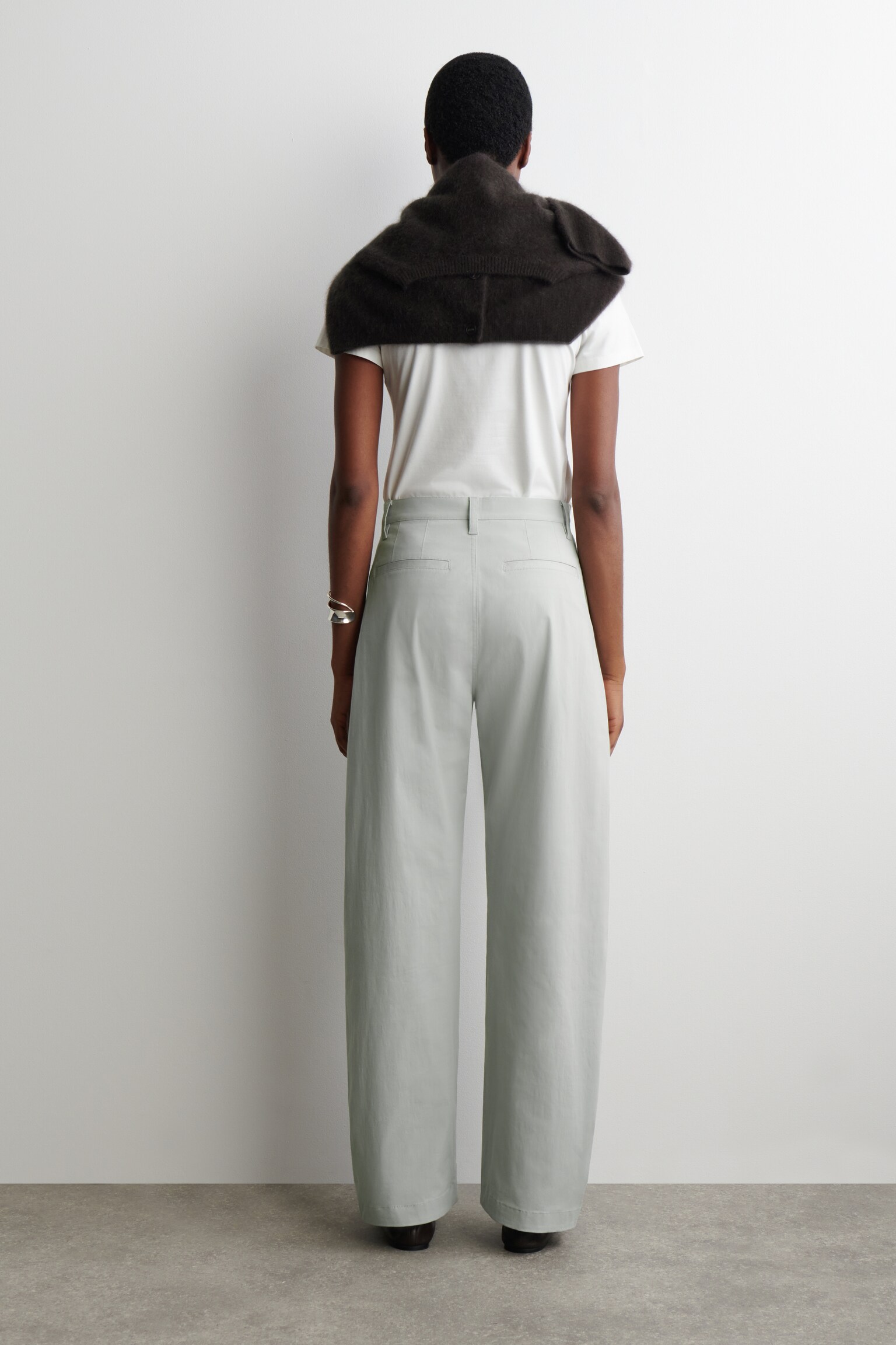 מכנסי חבית כותנה - תכלת - 5