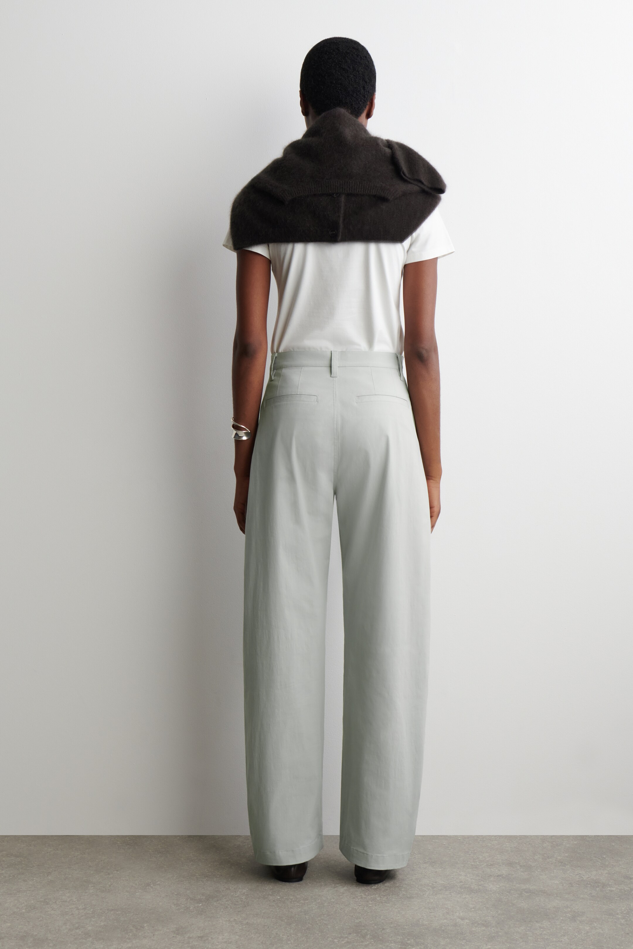 הצגת תמונה גדולה יותר: מכנסי חבית כותנה - תכלת - Ladies | H&M IL 3