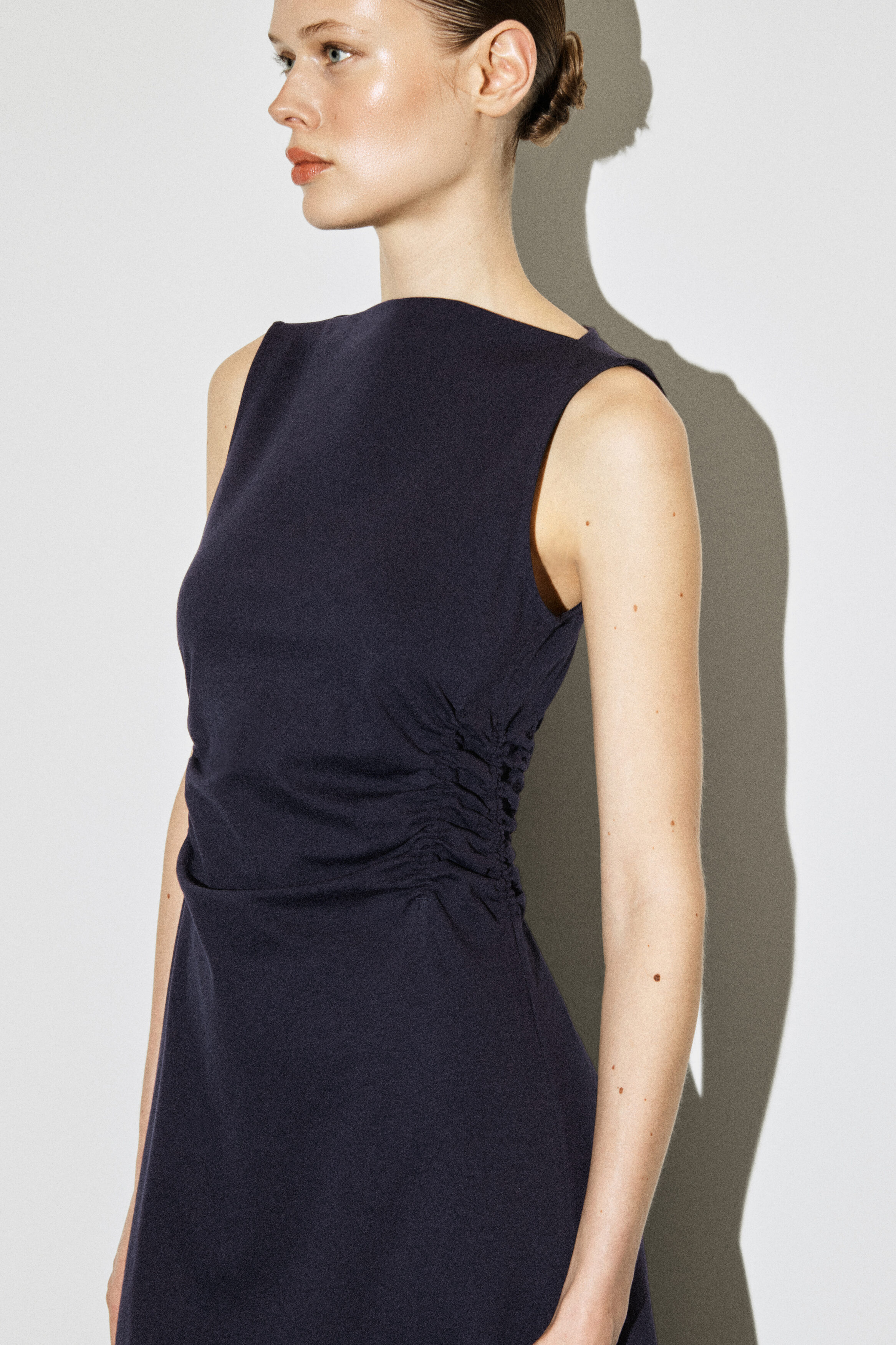 knee length dresses for ladies marie jersey ruched midi dress