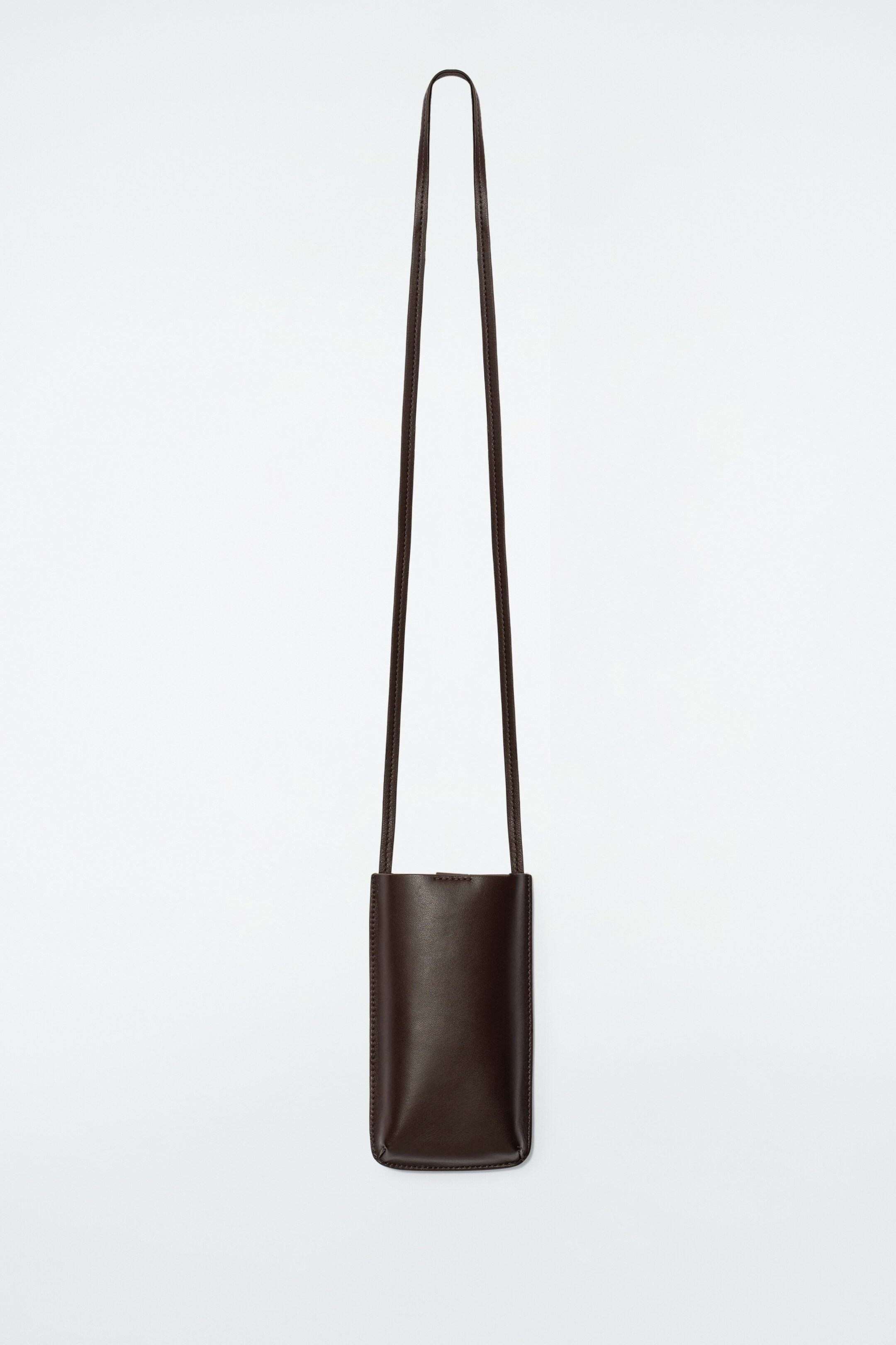 Ingrandisci l'immagine: CROSSBODY PHONE POUCH - LEATHER - CHESTNUT - DONNA | H&M CH 4