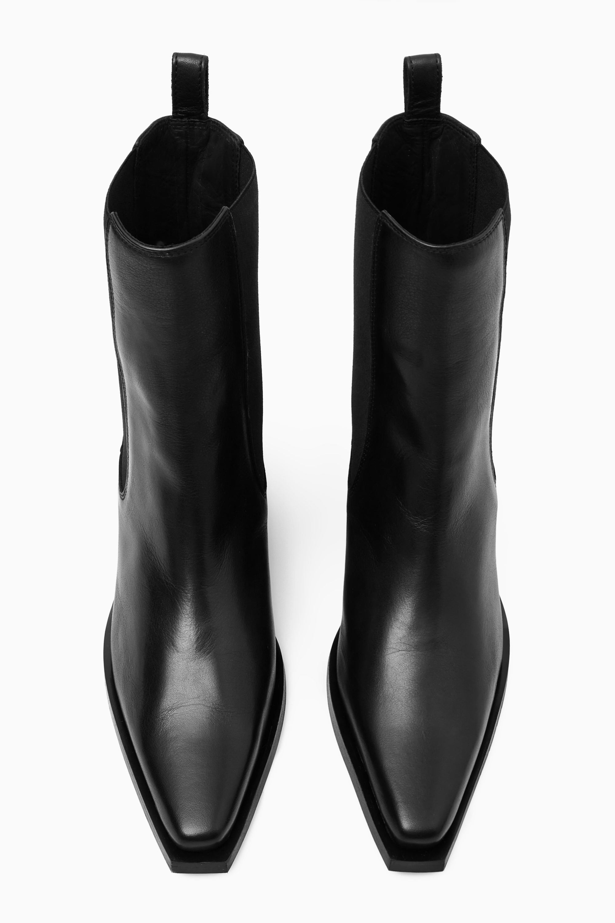 LEATHER COWBOY CHELSEA BOOTS - BLACK | COS