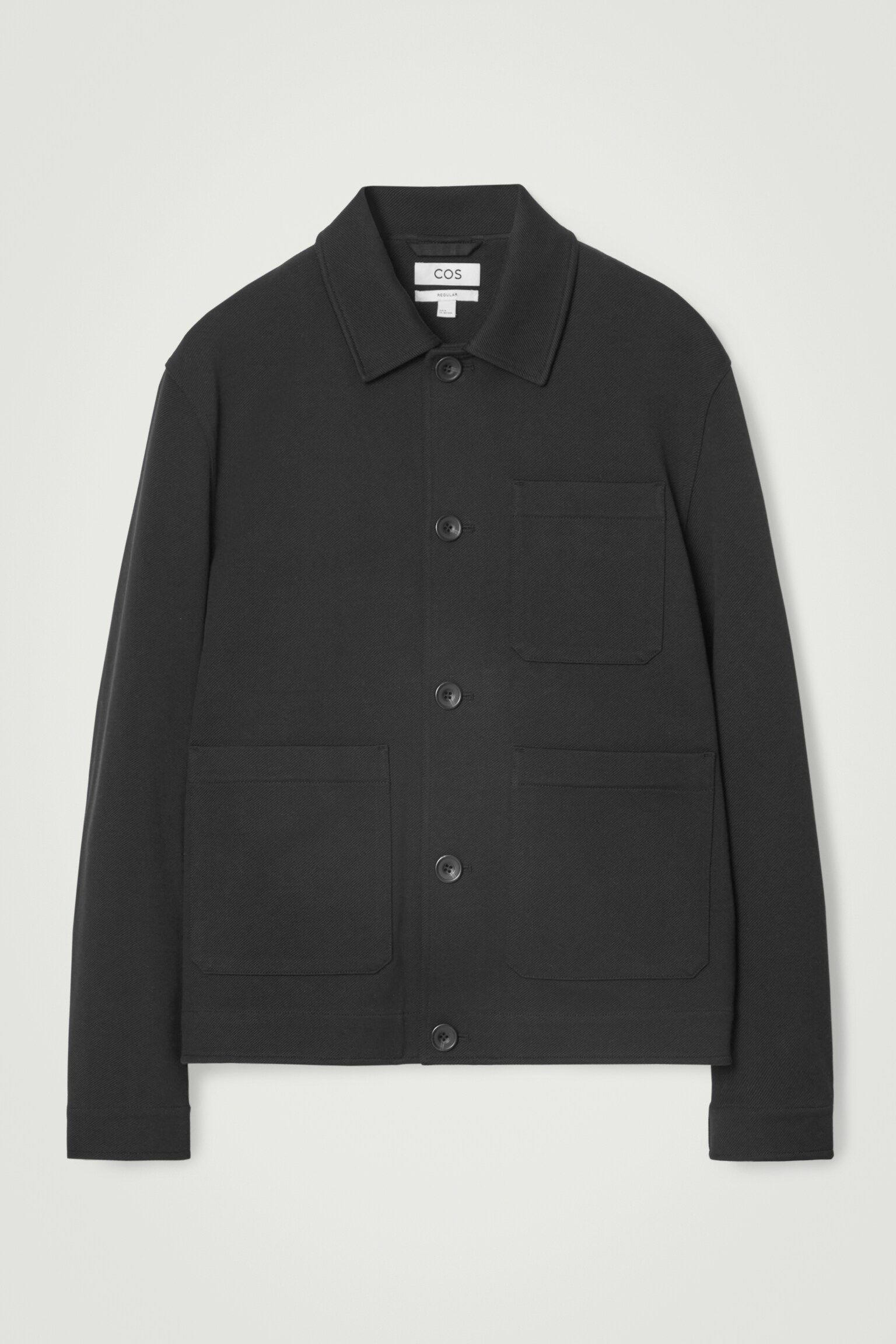 TWILL UTILITY JACKET - BLACK
