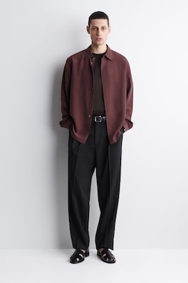 TAILORED SILK SHIRT — MAHOGANY 5