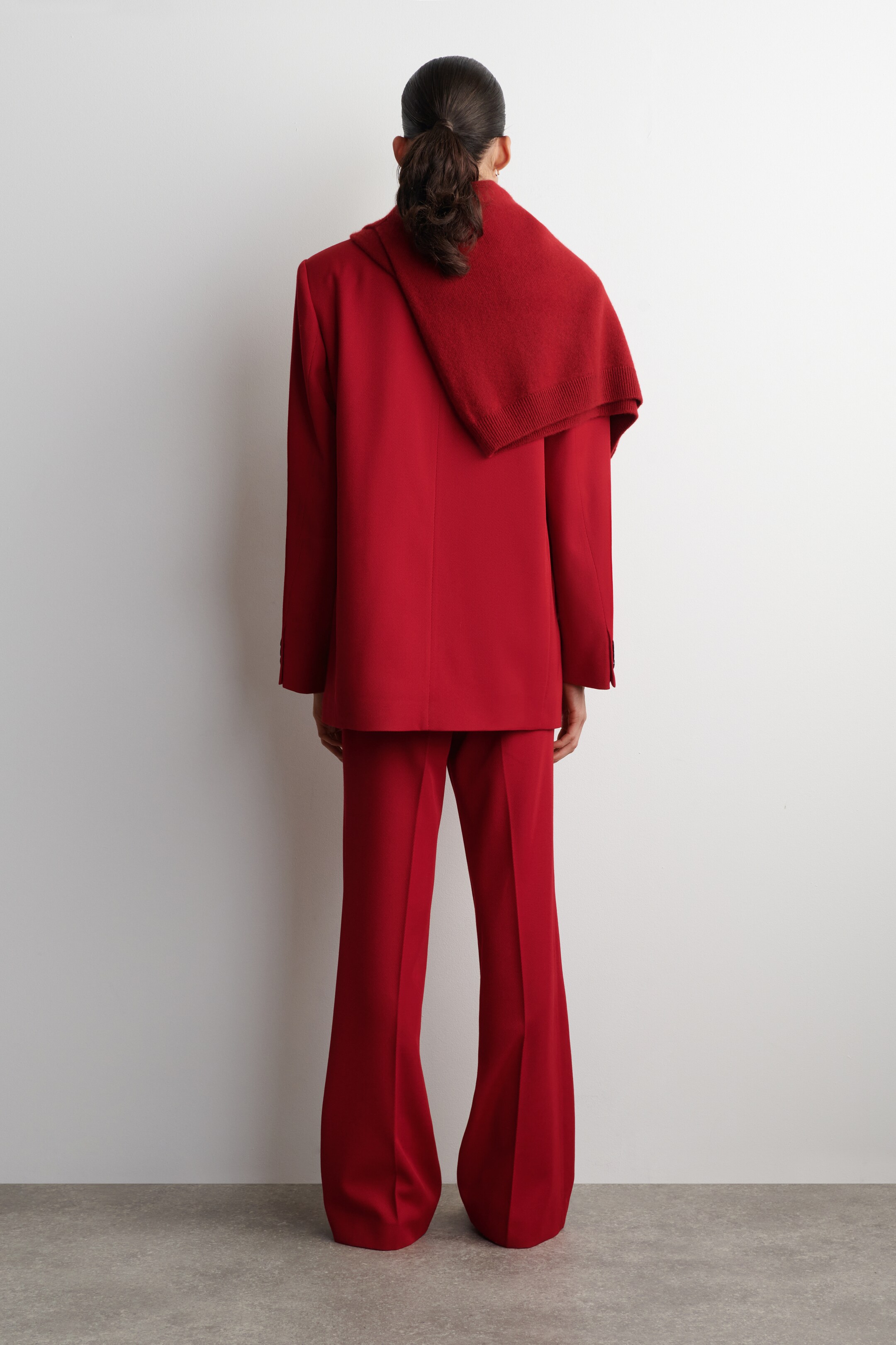 Agrandir l'image: PANTALON DROIT EN LAINE MÉLANGÉE - ROUGE - FEMME | H&M FR 4