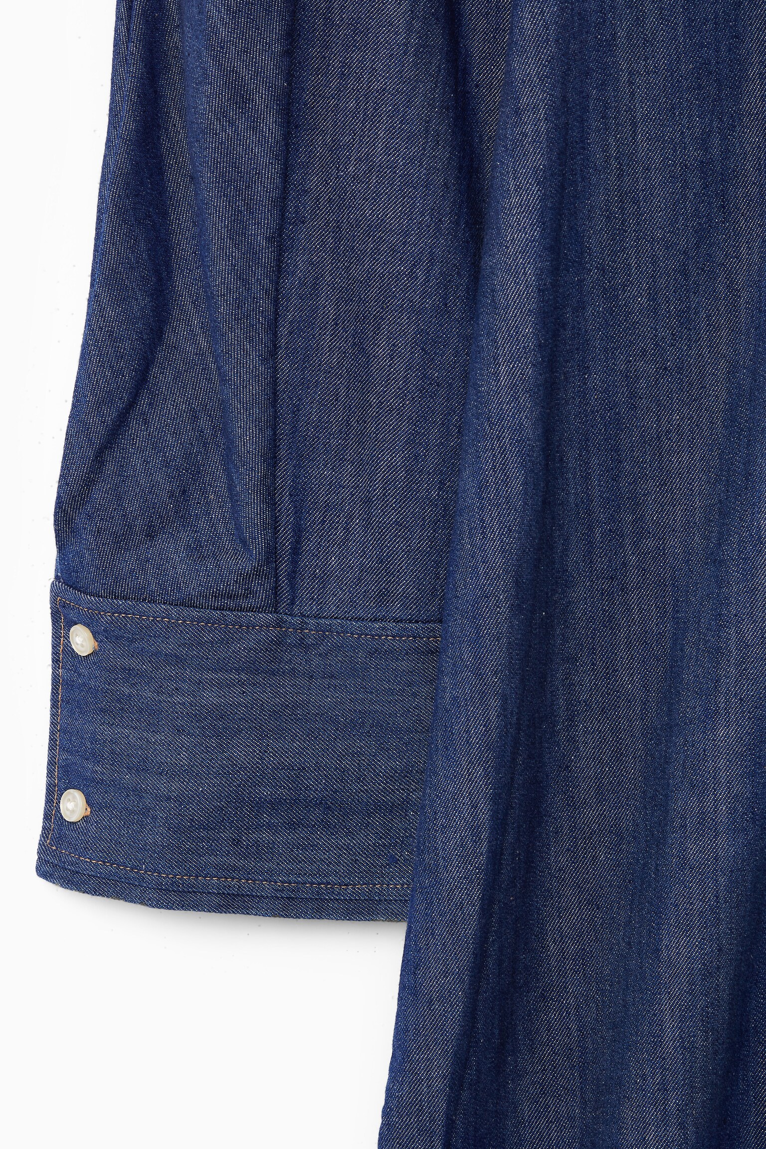 ROBE-CHEMISE SILHOUETTE ARRONDIE DENIM - BLEU - 2