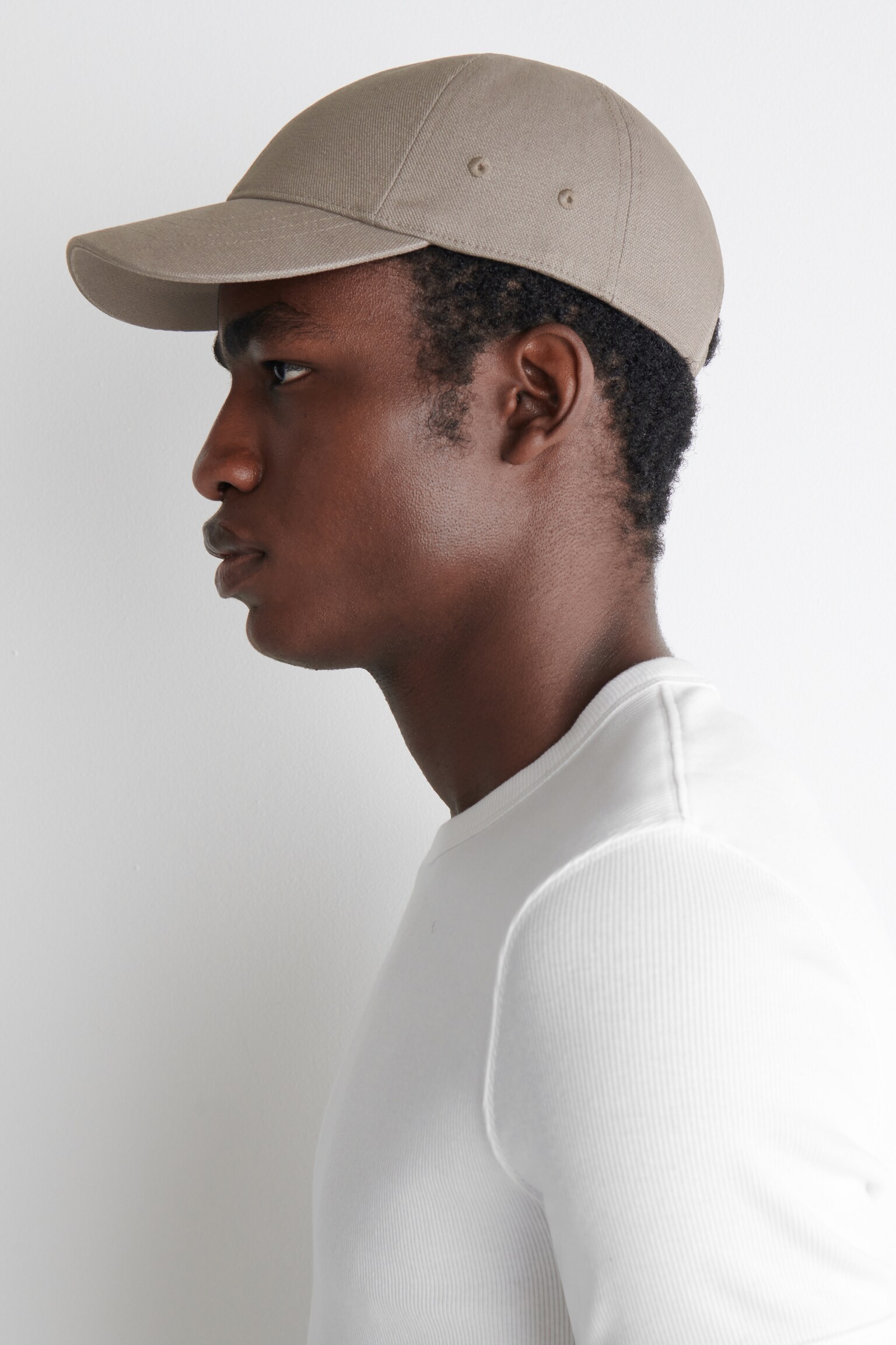 GORRA DE ALGODÓN - BEIGE GRISÁCEO/AZUL MARINO - 4