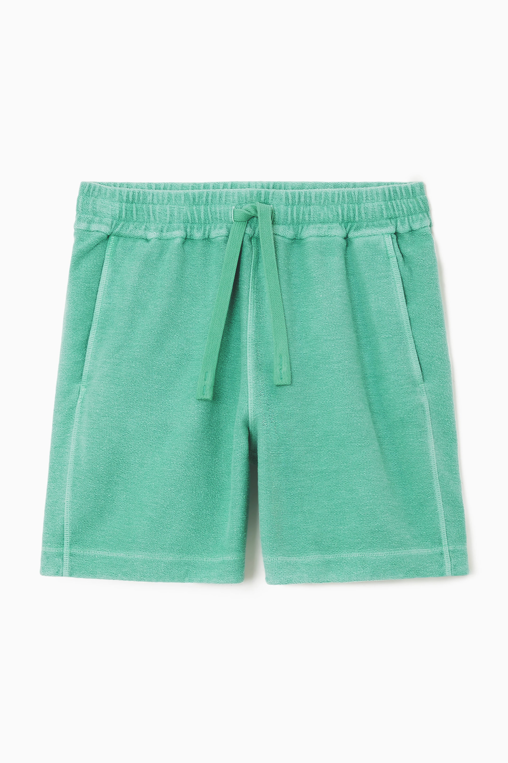 DRAWSTRING TERRY SHORTS