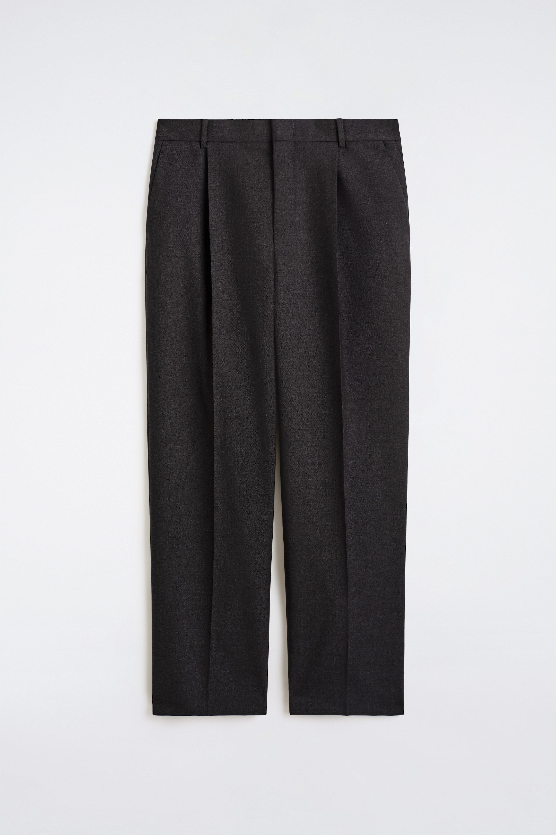 PLEATED WOOL TROUSERS