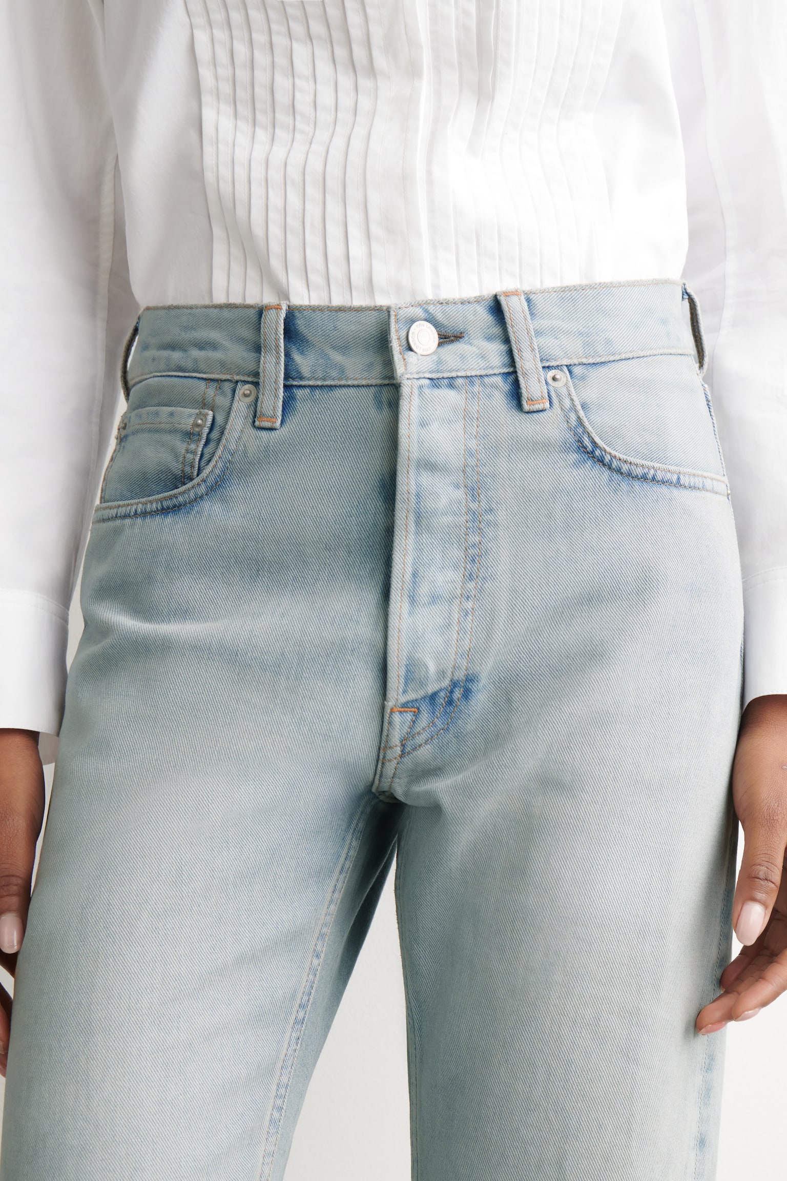 JEAN PIPELINE SLIM - BLEU CIEL/NOIR - 3