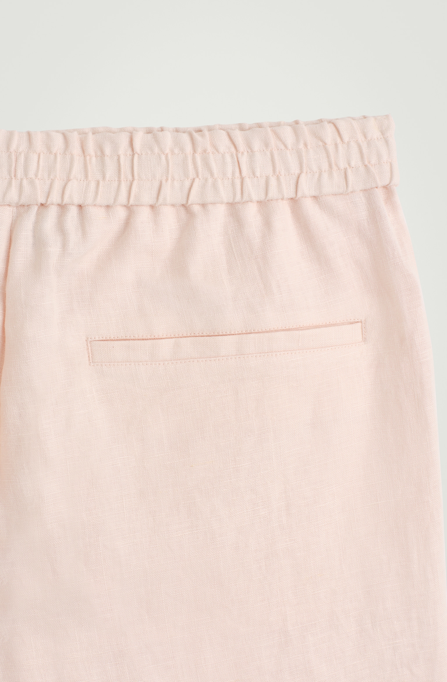 PANTALONES CORTOS DE LINO ELÁSTICO - ALBARICOQUE - 4