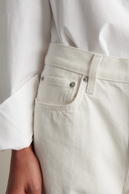 CHORD STRAIGHT-LEG JEANS — WHITE 2