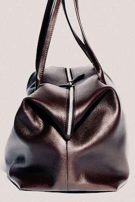 MONTMARTRE BOWLING BAG - LEATHER — BROWN 6