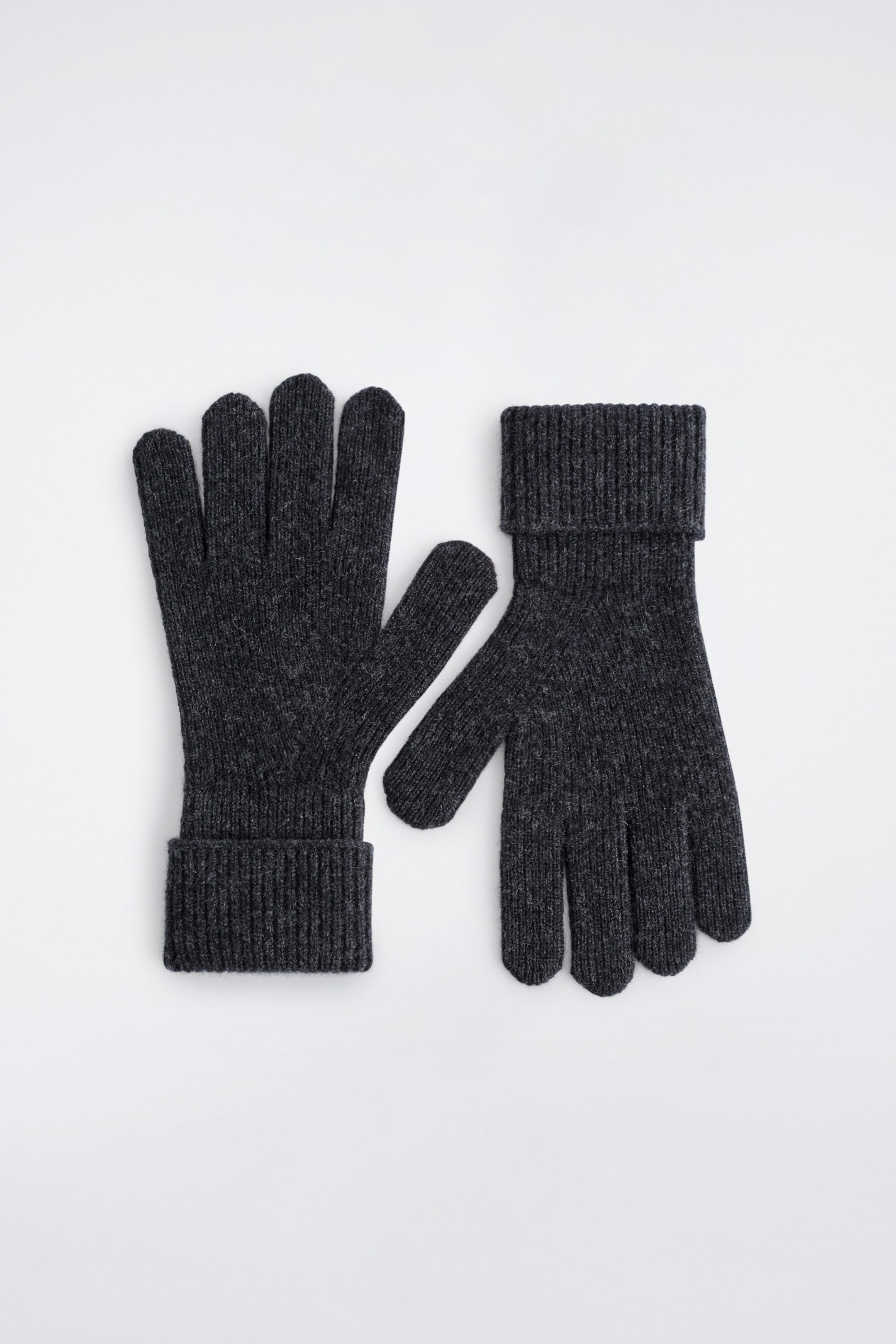 RIBBED CASHMERE GLOVES