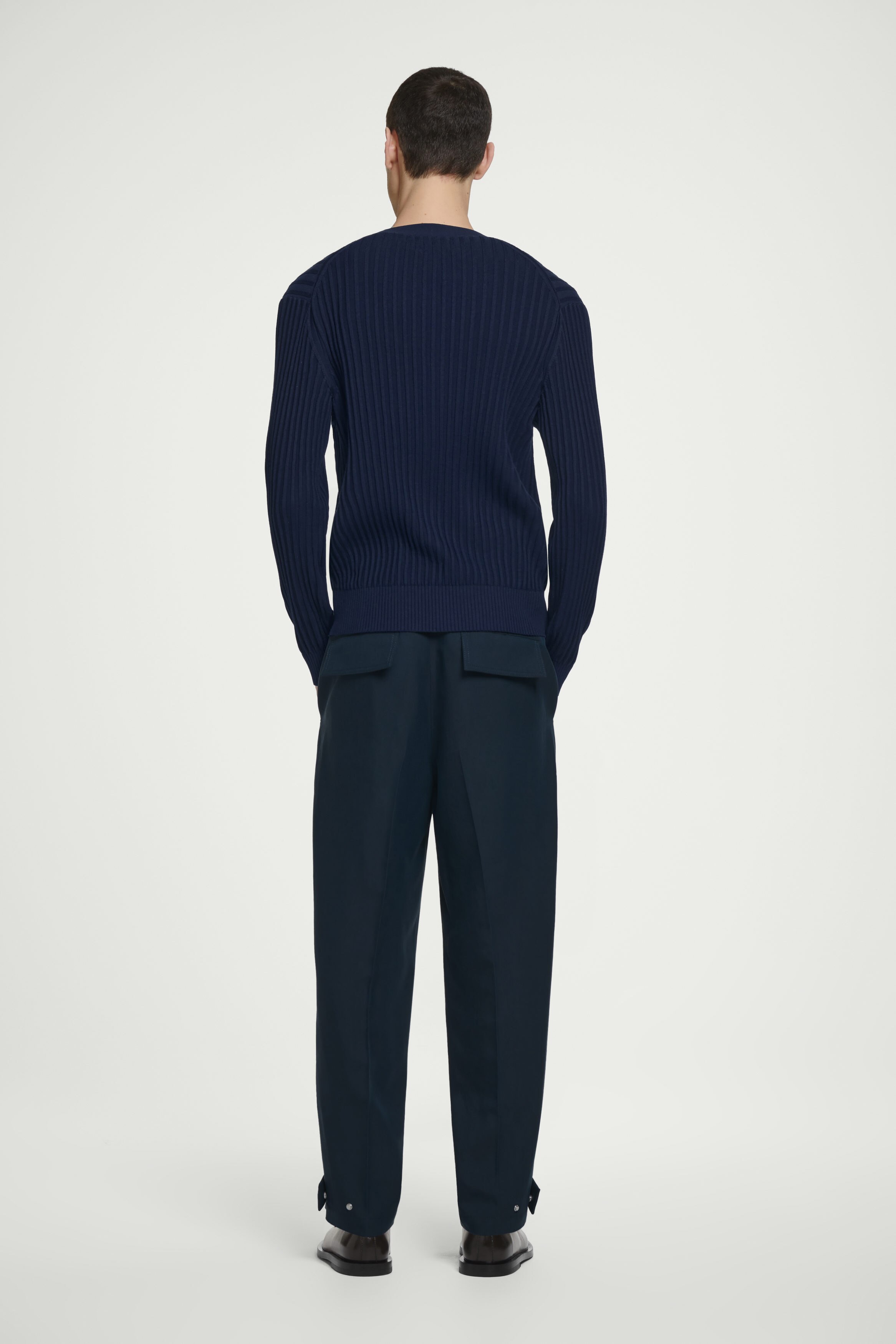 SILK-COTTON ZIP-UP CARDIGAN - MIDNIGHT | COS US