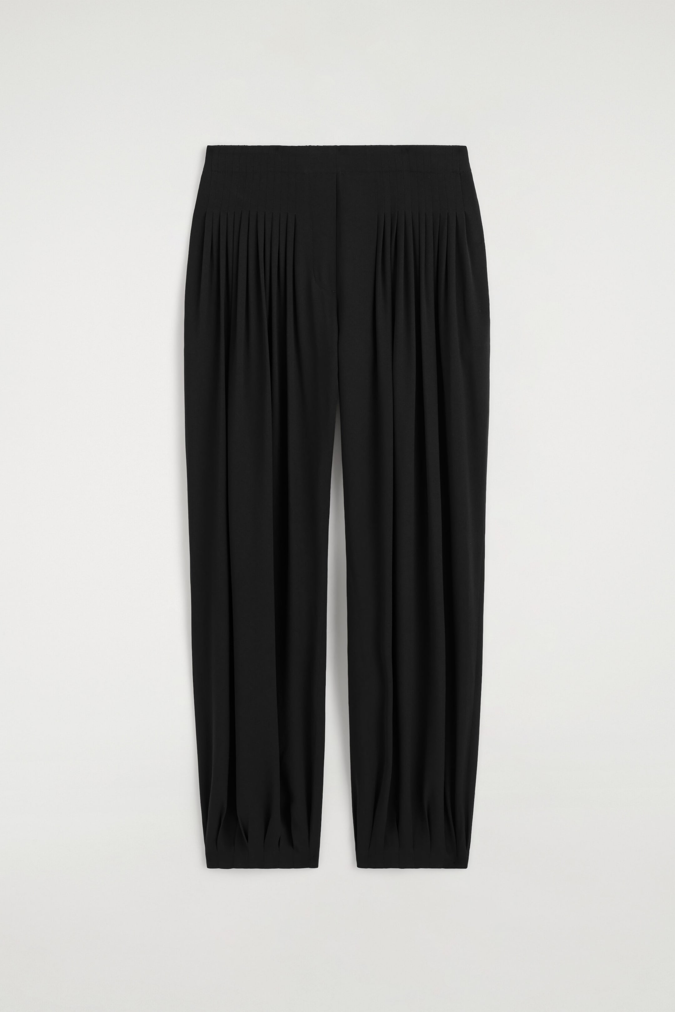 PLEATED CREPE BALLOON TROUSERS