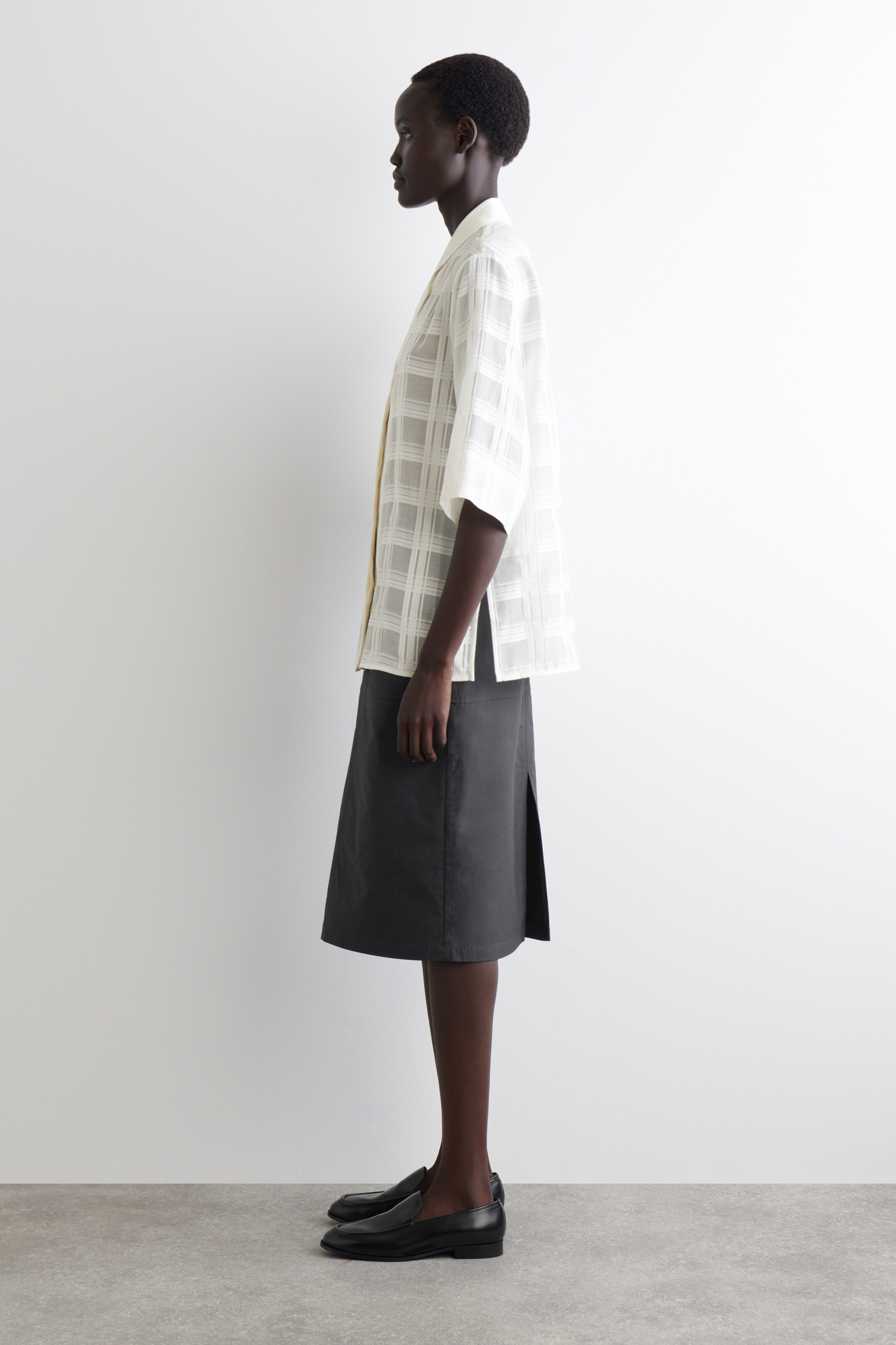 Ver imagen más grande: CAMISA DE CUADROS TRANSPARENTE - BLANCO - MUJER | H&M ES 5