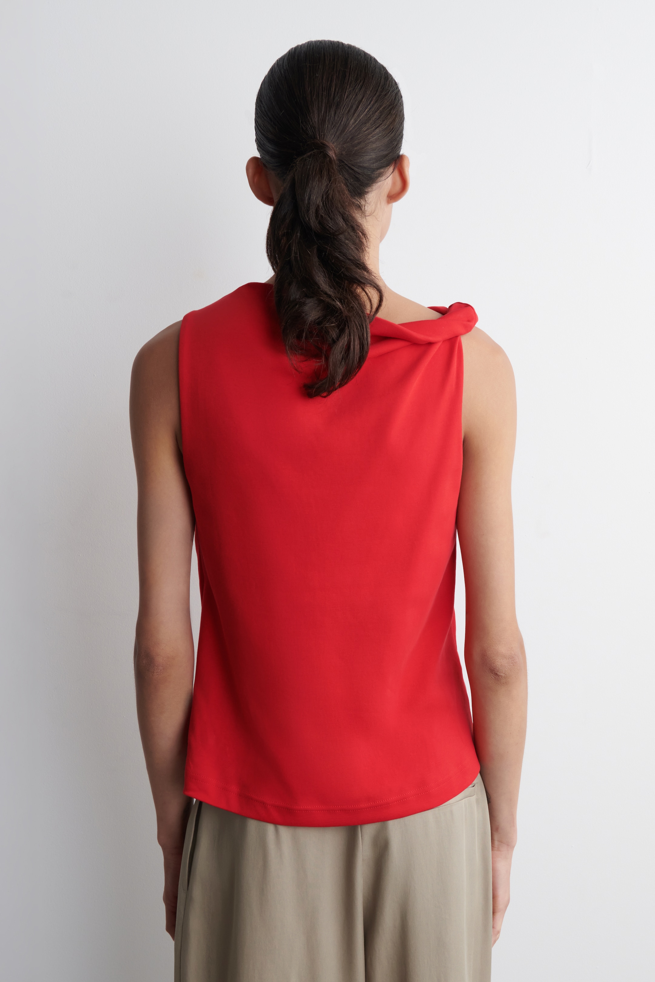 Visualizza immagine più grande: TOP IN COTONE CON DETTAGLIO RITORTO - ROSSO - DONNA | H&M IT 3