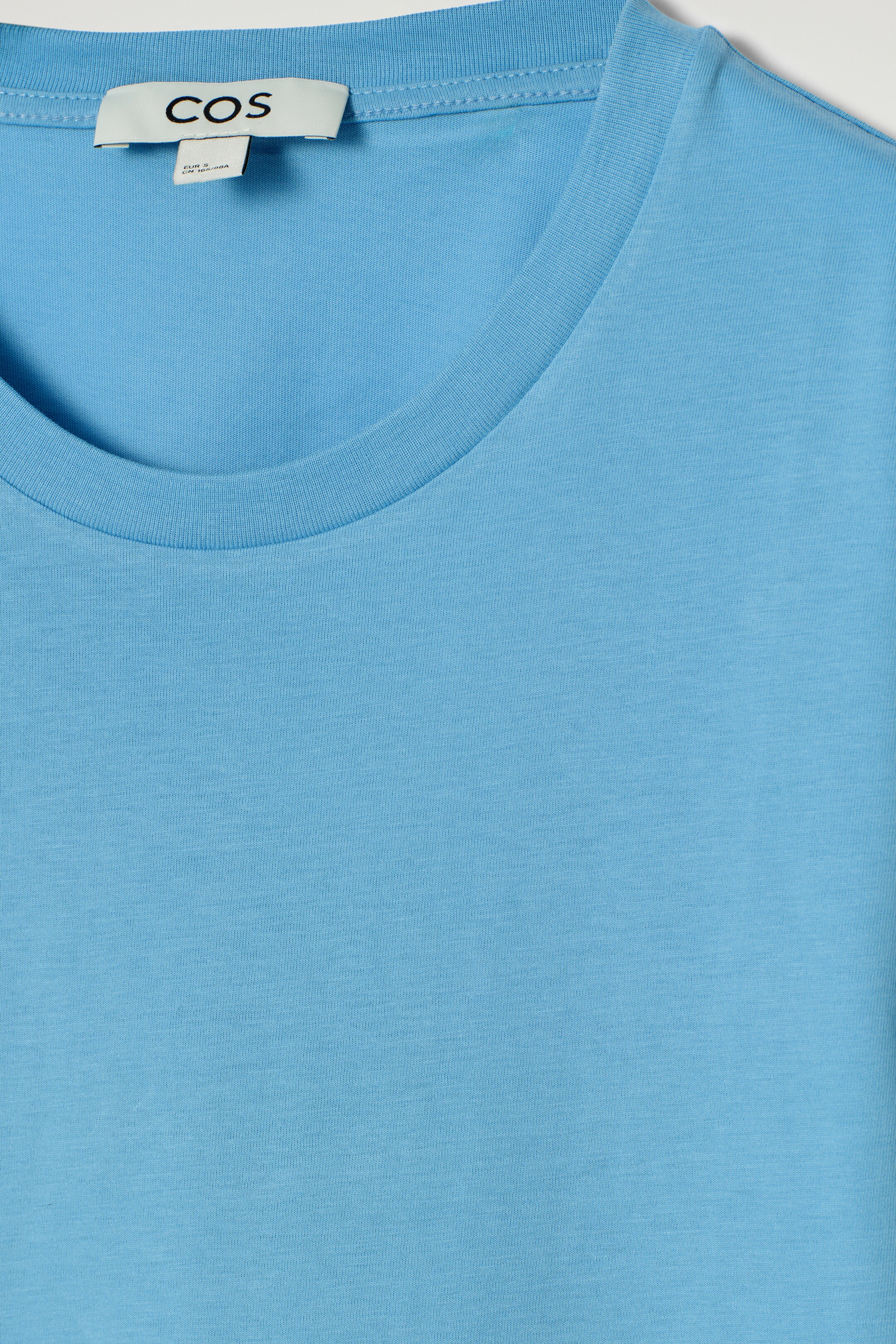 Vezi imaginea mai mare: TRICOU DIN BUMBAC CU GULER ROTUND - ALBASTRU DESCHIS - FEMEI | H&M RO 5