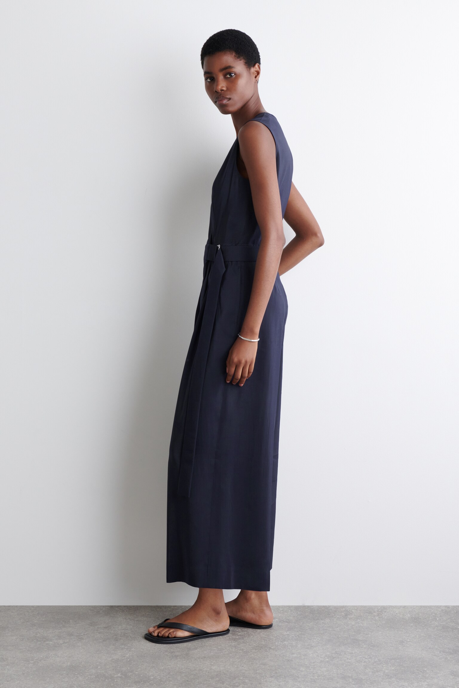 WRAP-FRONT JUMPSUIT - BLEU MARINE - 4