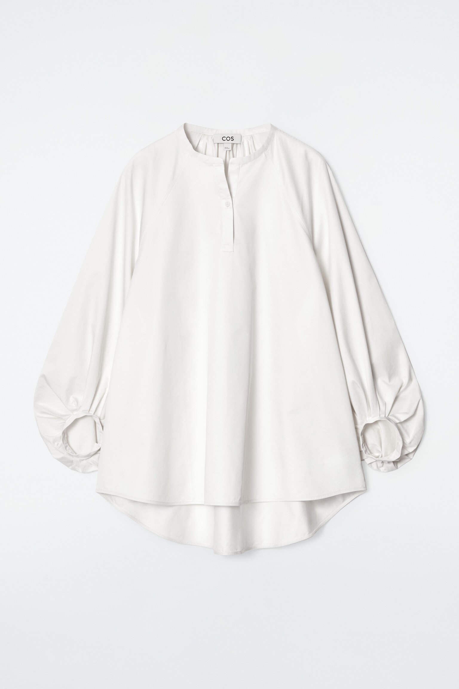 BLUSA CON MANGAS ABULLONADAS - BLANCO/VERDE OSCURO - 2
