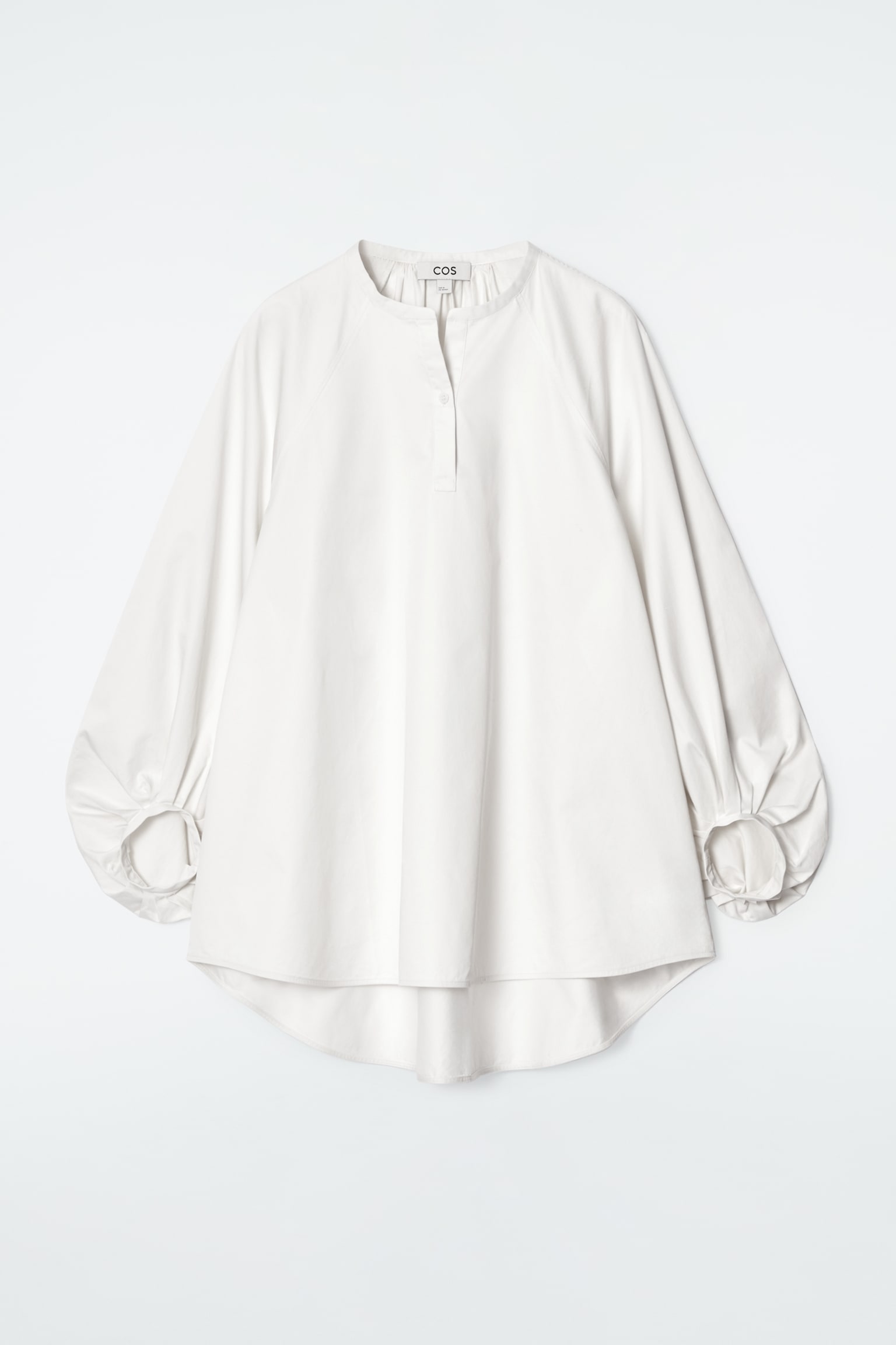 BLOUSE MANCHES BALLON - BLANC/VERT FONCÉ - 2