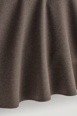 FLARED JERSEY MINI SKIRT — BROWN 5
