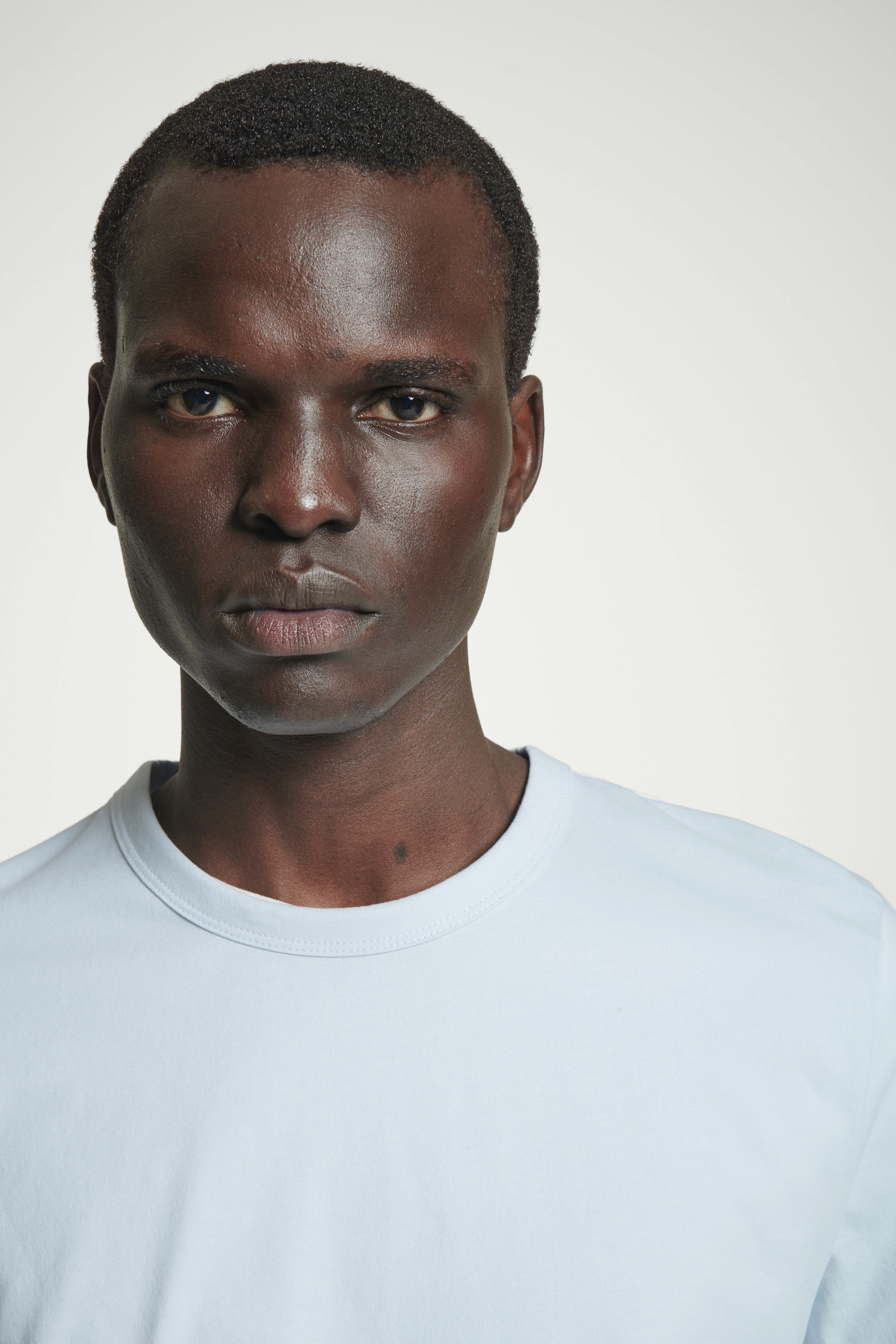 Grotere afbeelding bekijken: REGULIER T-SHIRT VAN GEBORSTELD KATOEN - LICHTBLAUW - HEREN | H&M BE 5
