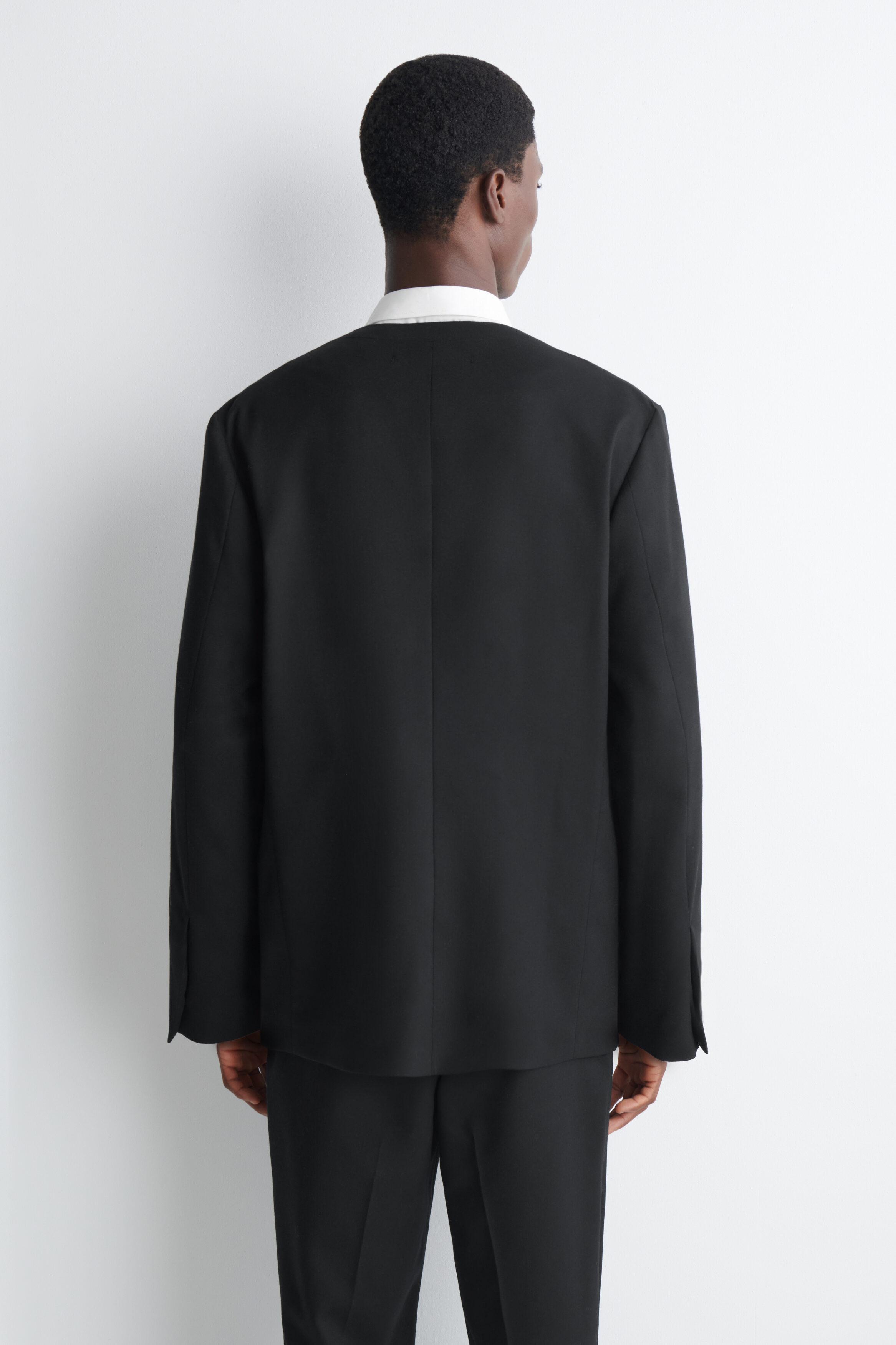 COLLARLESS WOOL BLAZER - thumbnail 2