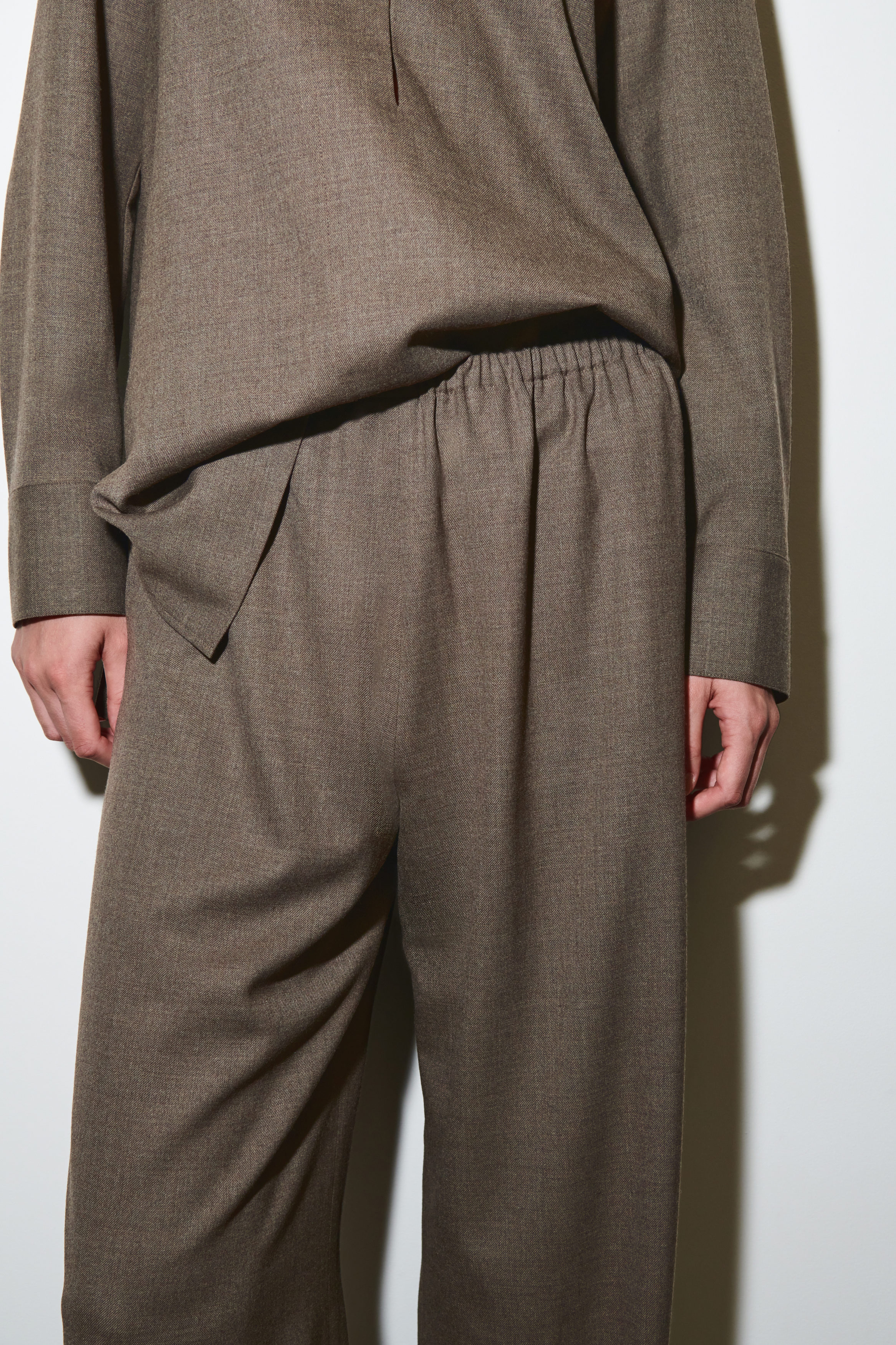 ●●ODS●● GAVE WOOL SLACKS (6color) Grey Textured Stretch Wool Dress Pant - Custom Fit Tailored
