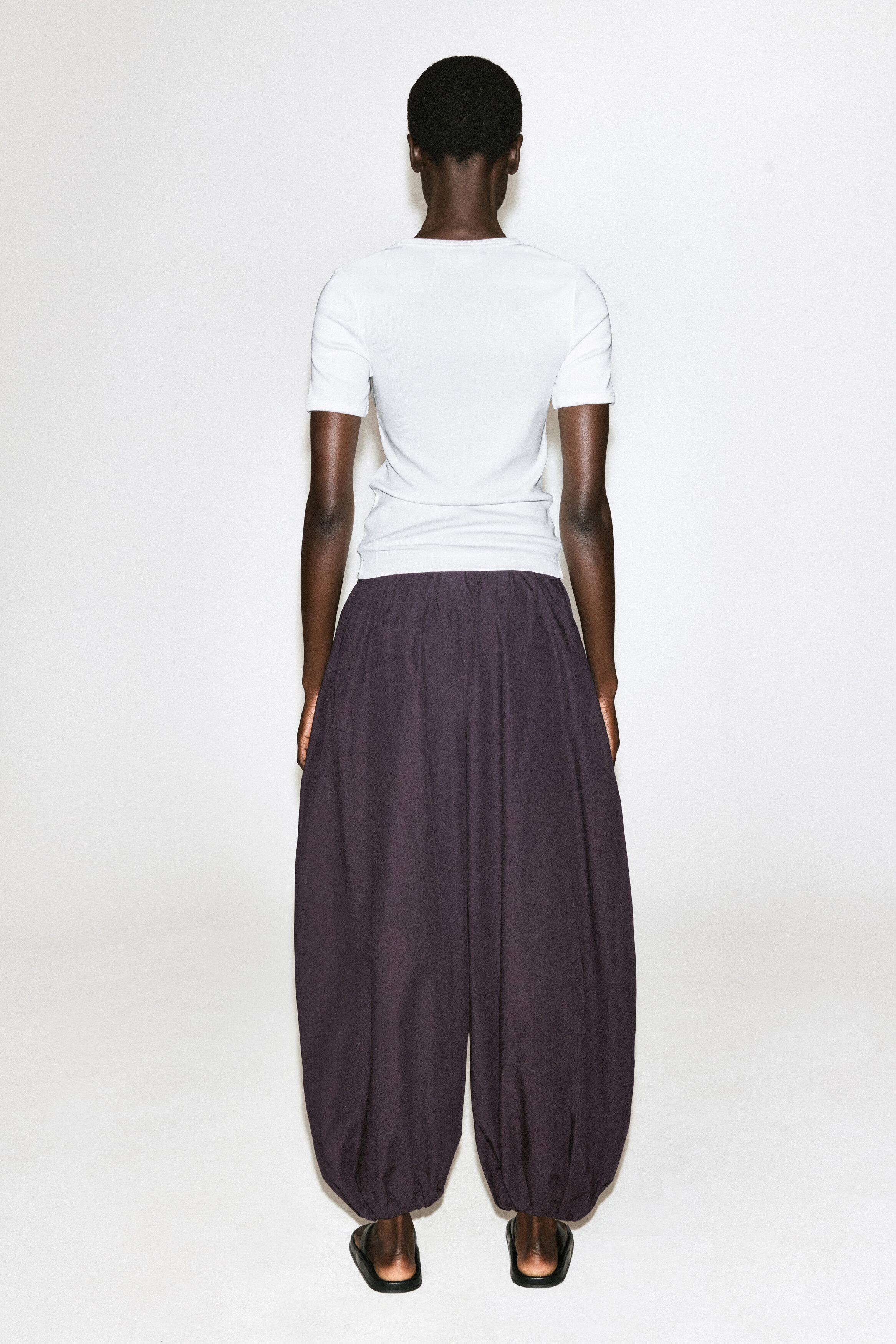 FLUID COTTON BALLOON PANTS - thumbnail 5
