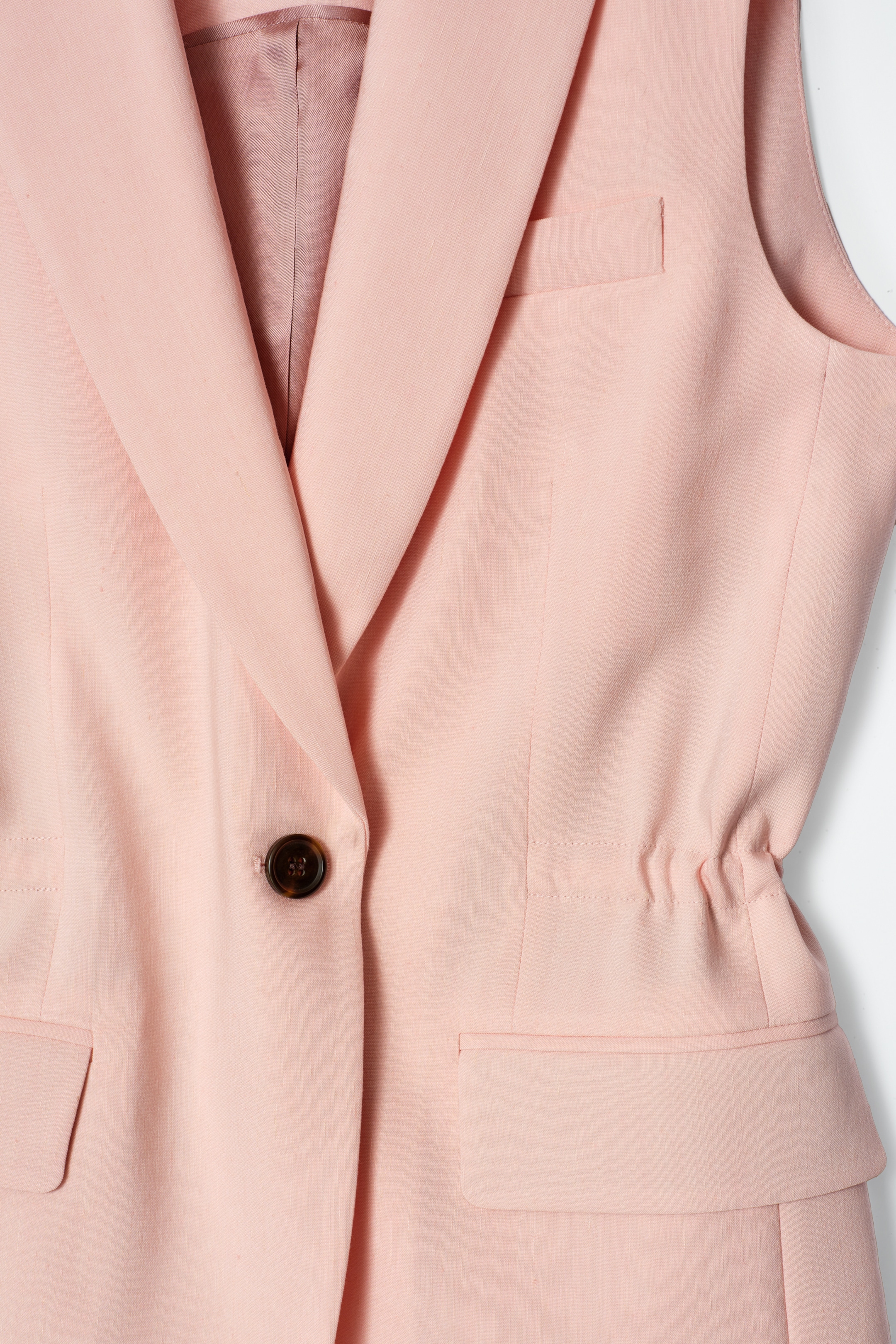 Ingrandisci l'immagine: SLIM LINEN WAISTCOAT - APRICOT - DONNA | H&M CH 7