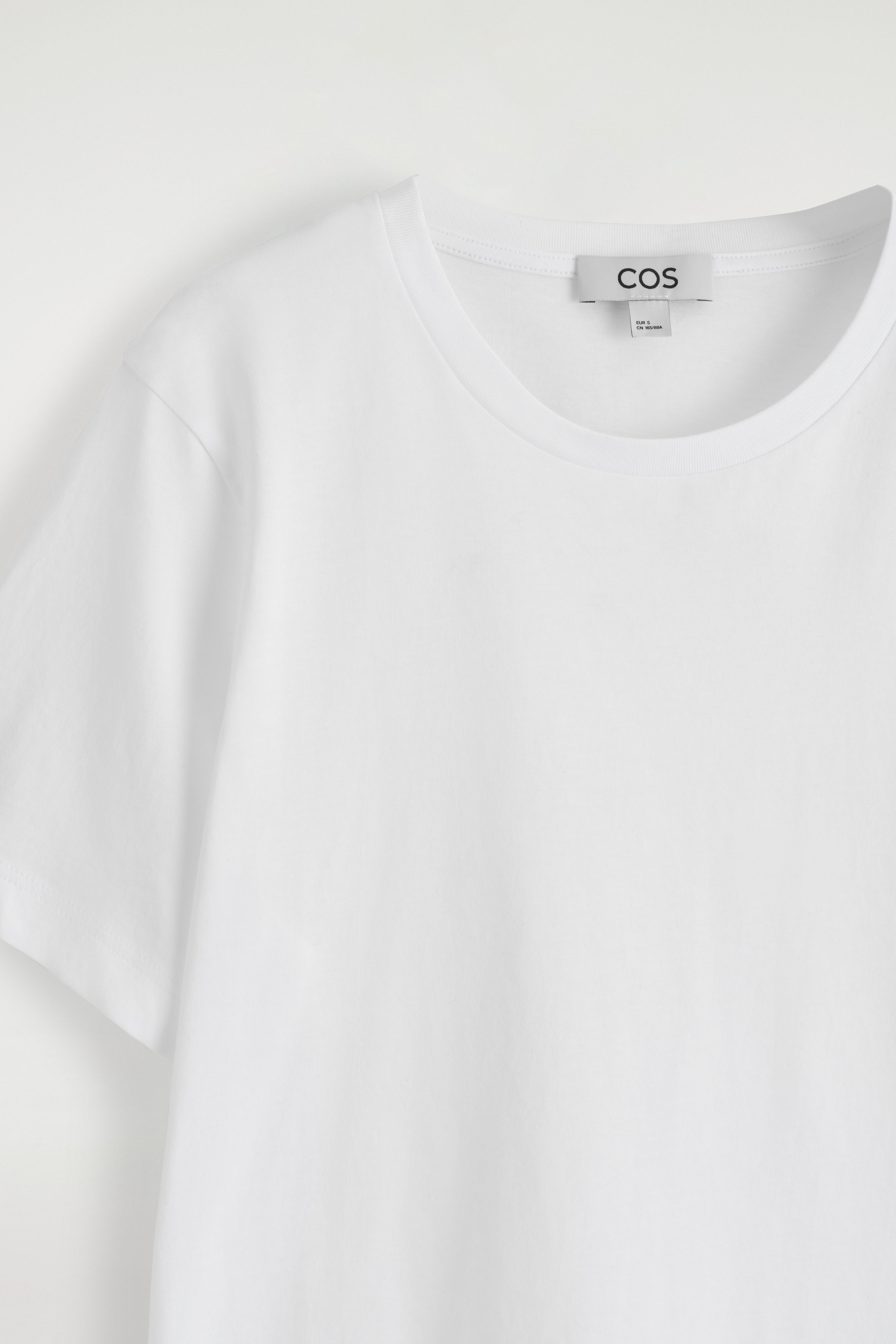 CREW-NECK COTTON T-SHIRT - WHITE | COS