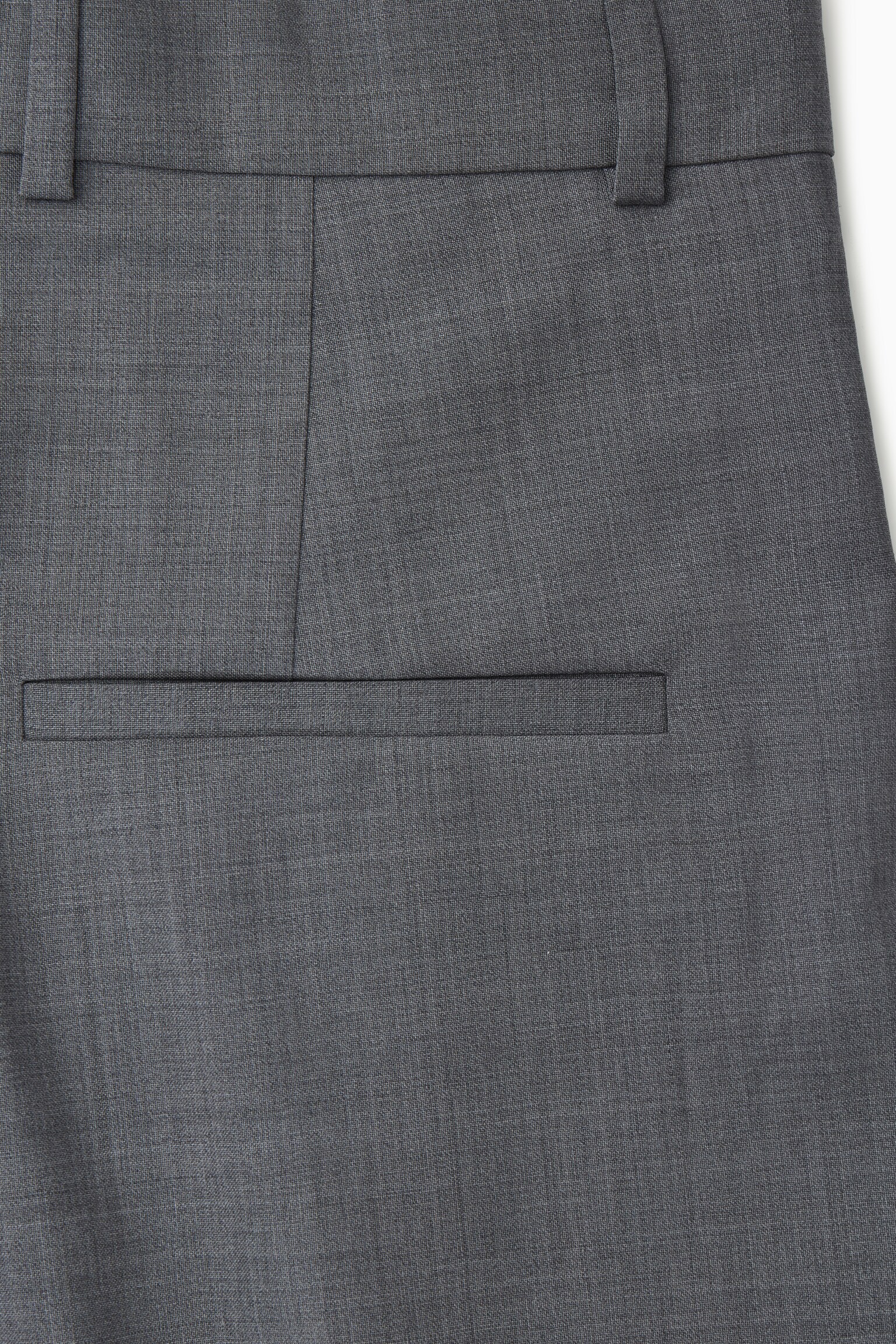 RELAXED TAILORED WOOL WIDE-LEG TROUSERS - GREY MÉLANGE - 2