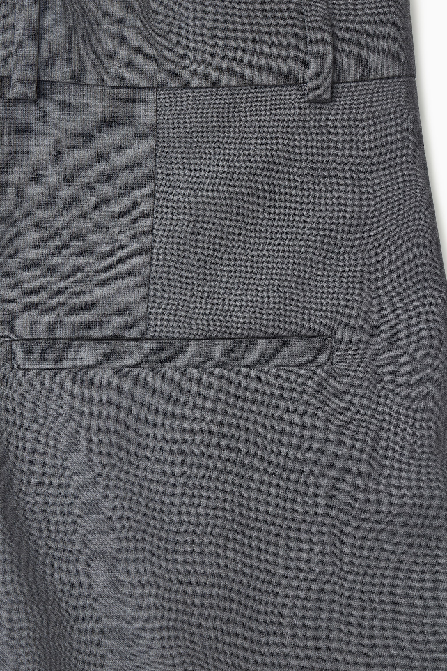 RELAXED TAILORED WOOL WIDE-LEG TROUSERS - GREY MÉLANGE - 2