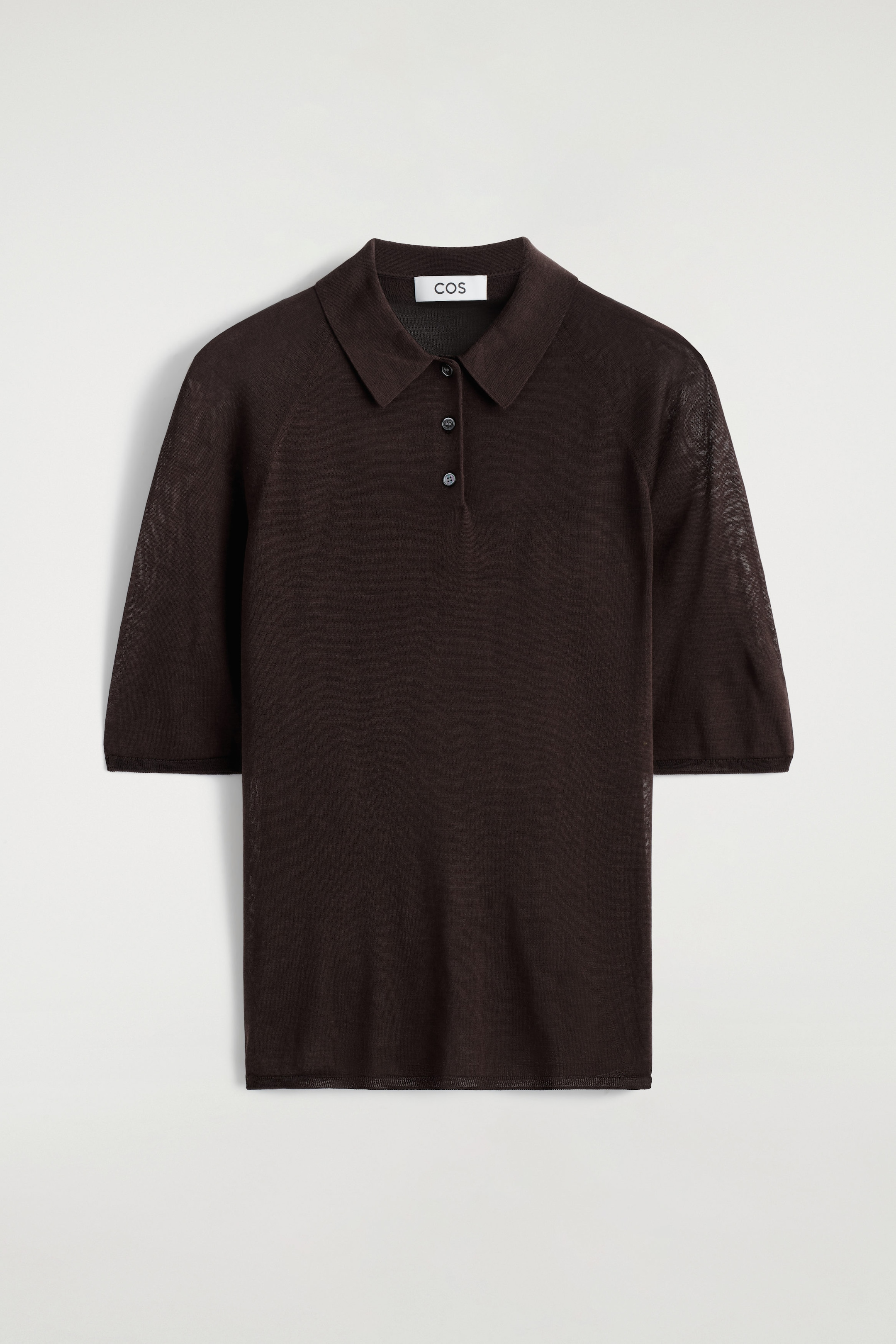 SHEER KNITTED SILK POLO SHIRT